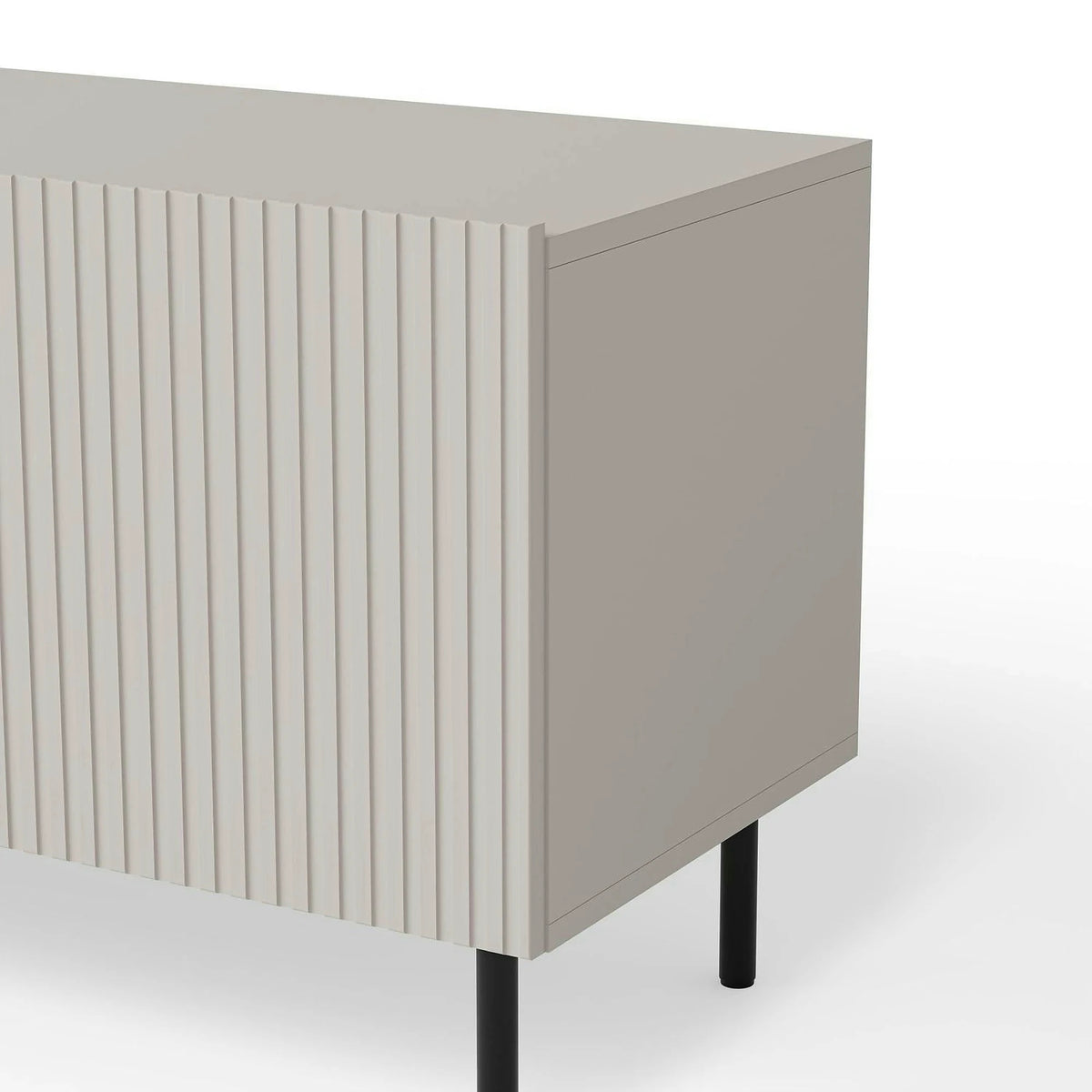 Comoda TV PAXOS RTV-2, casmir/negru, PAL laminat/otel, 200x40x54 cm