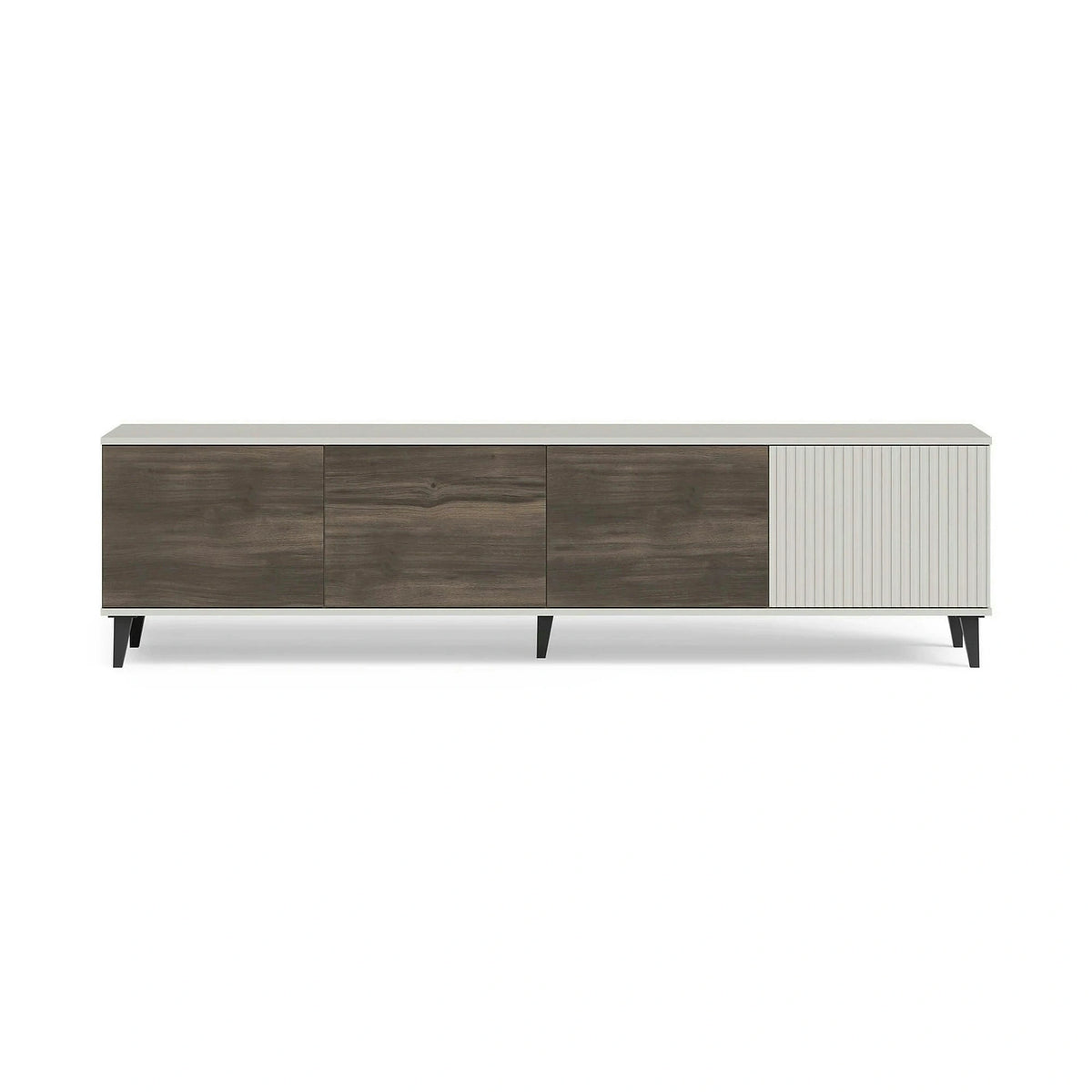 Comoda TV RANDOM 2 RTV-3, casmir/nuc/negru, PAL furniruit, 200x40x52 cm