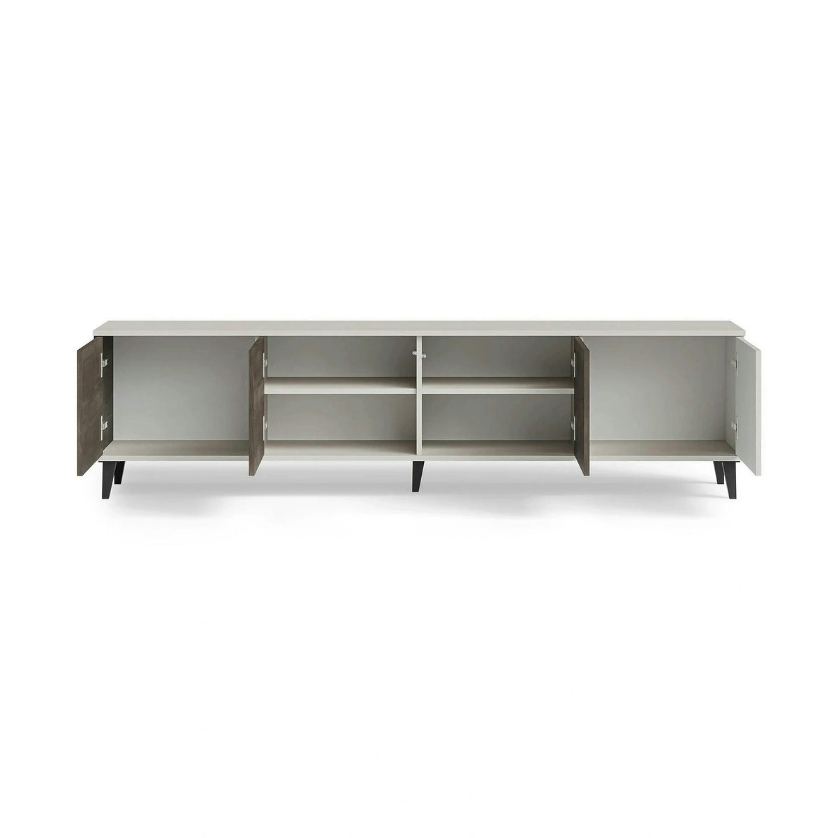 Comoda TV RANDOM 2 RTV-3, casmir/nuc/negru, PAL furniruit, 200x40x52 cm
