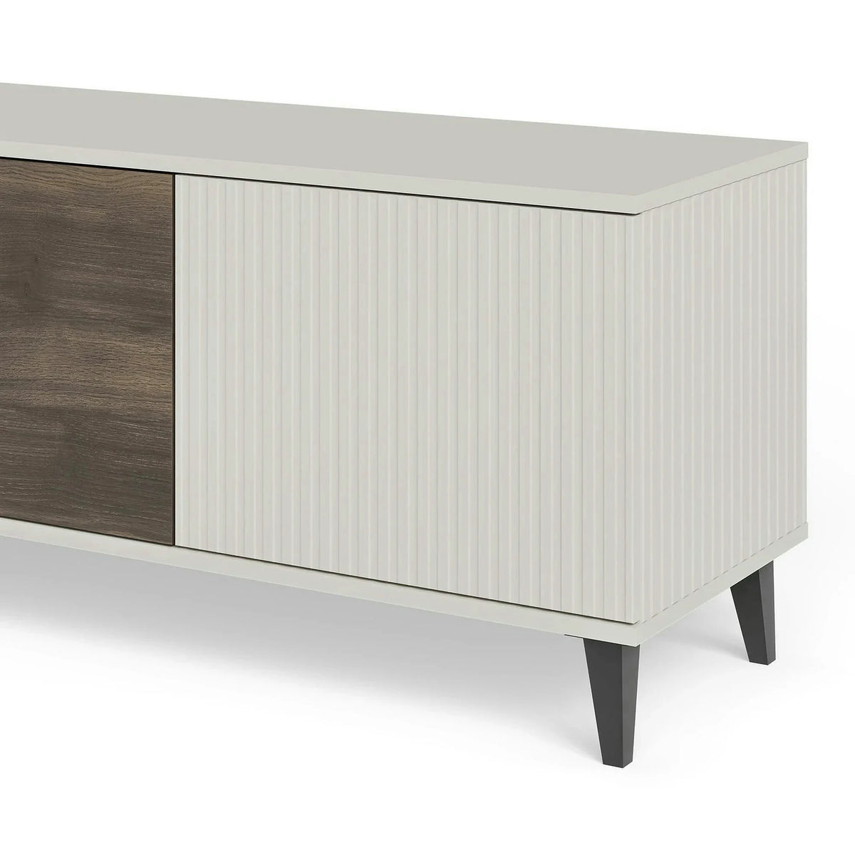 Comoda TV RANDOM 2 RTV-3, casmir/nuc/negru, PAL furniruit, 200x40x52 cm