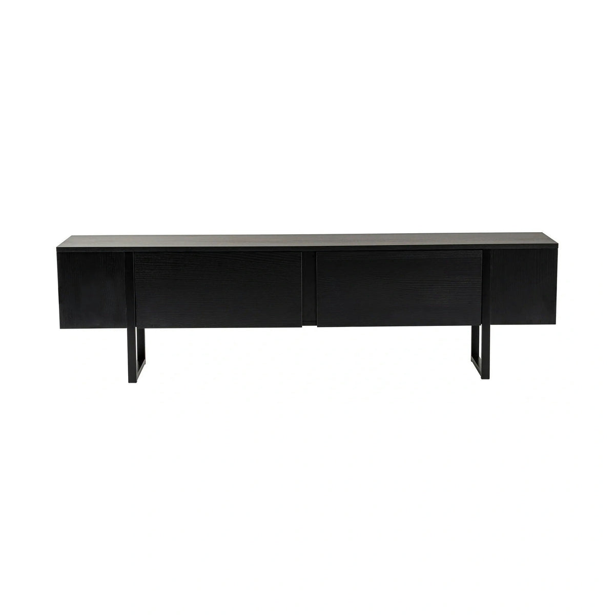 Comoda TV SERENITY, negru, PAL/metal, 180x30x50 cm