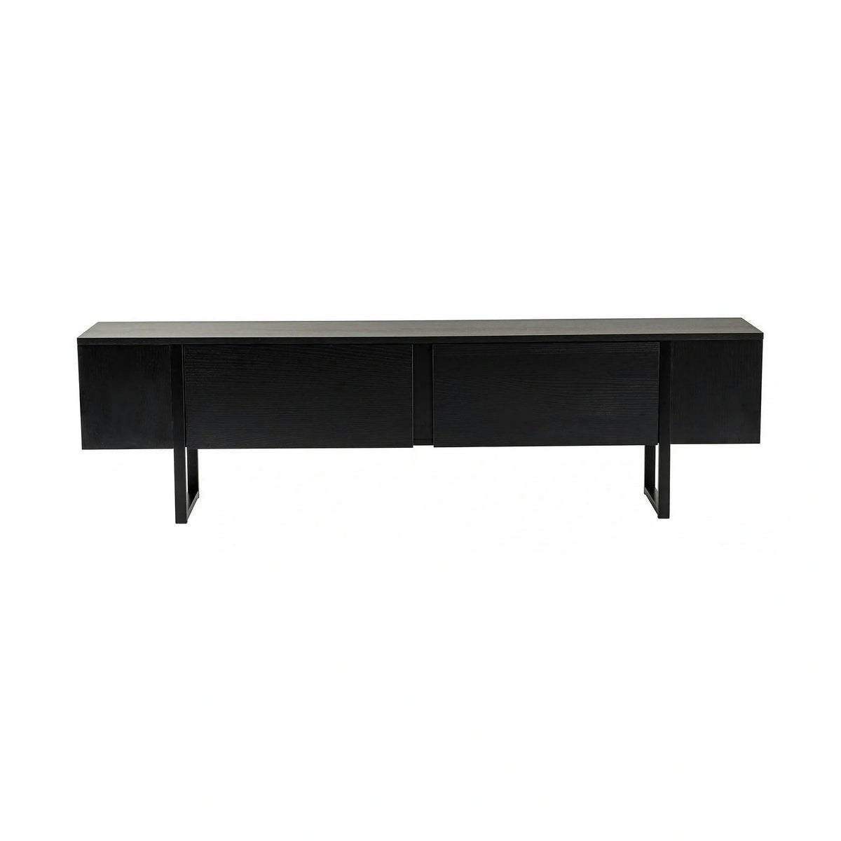 Comoda TV SERENITY, negru, PAL/metal, 180x30x50 cm