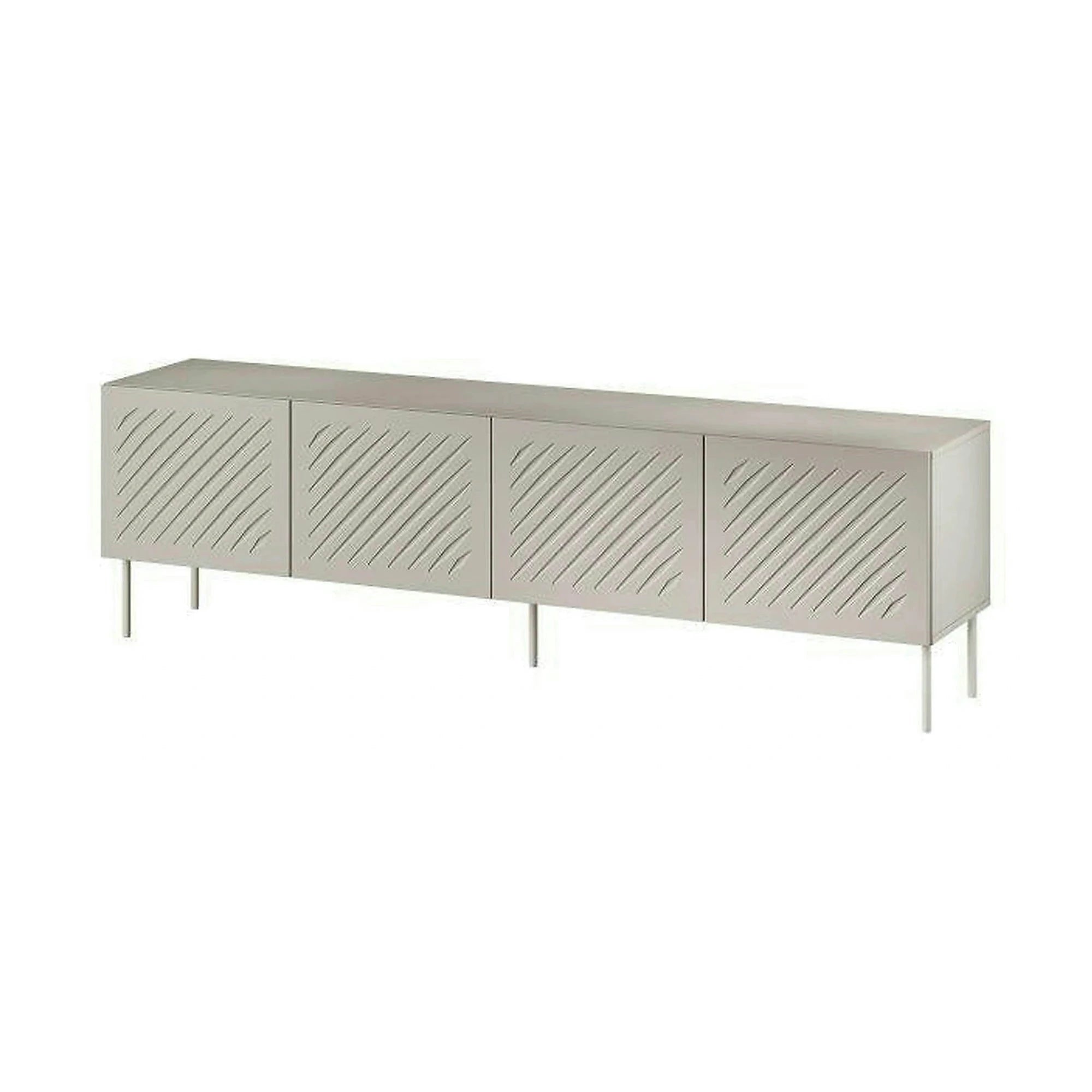 Comoda TV SIENA, bej, PAL laminat/metal, 201x40x60 cm