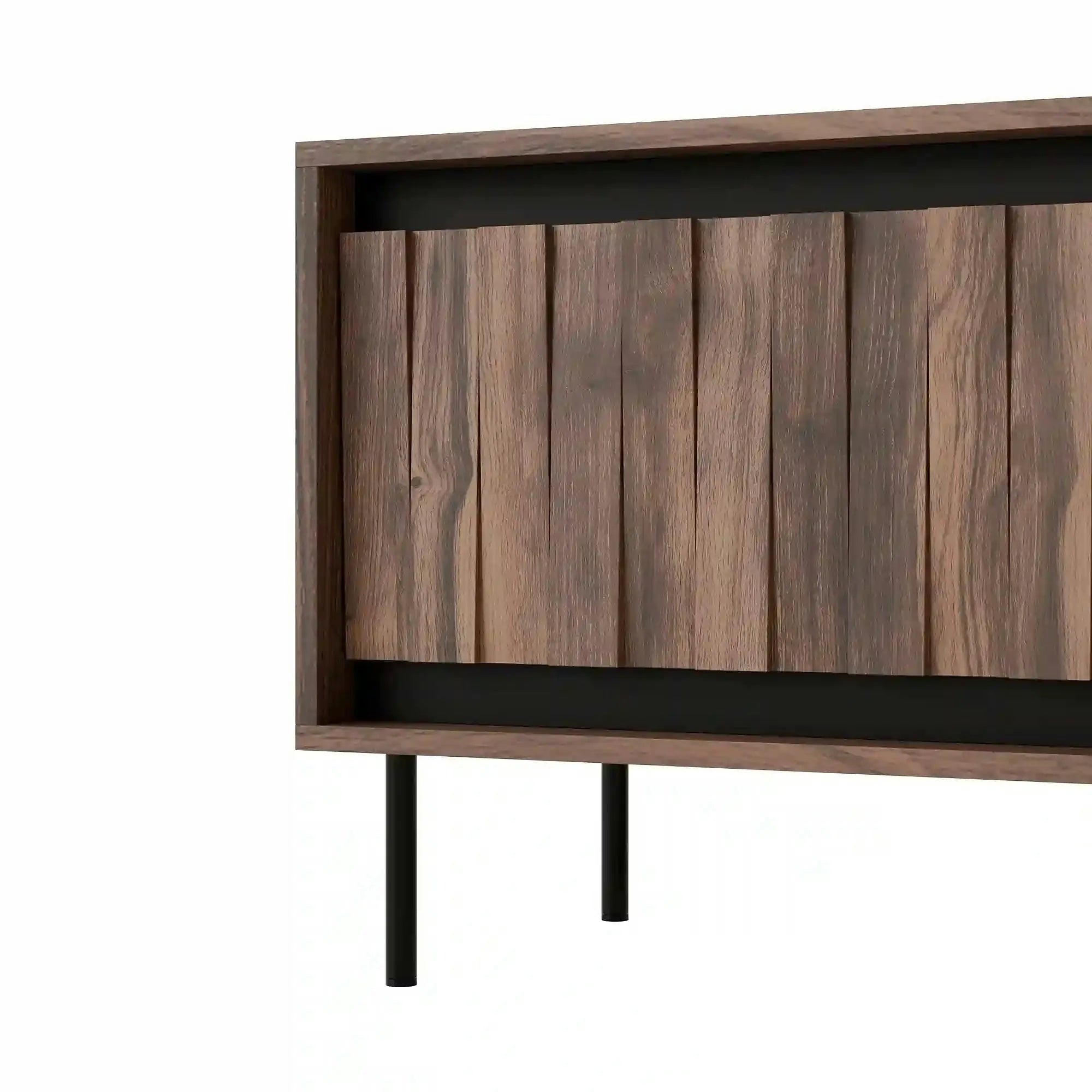 Comoda TV SWING RTV-1, nuc/negru, PAL laminat/metal, 180x40x53 cm