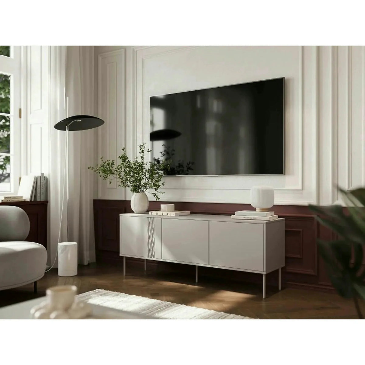 Comoda TV TRESSE, bej, PAL, 150x40x55 cm