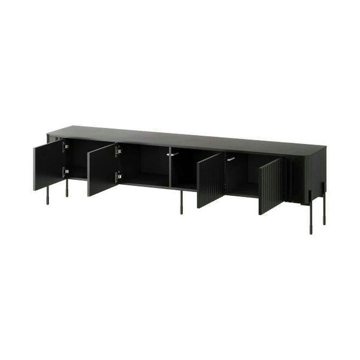 Comoda TV VERA, negru, PAL laminat, 190x40x50 cm