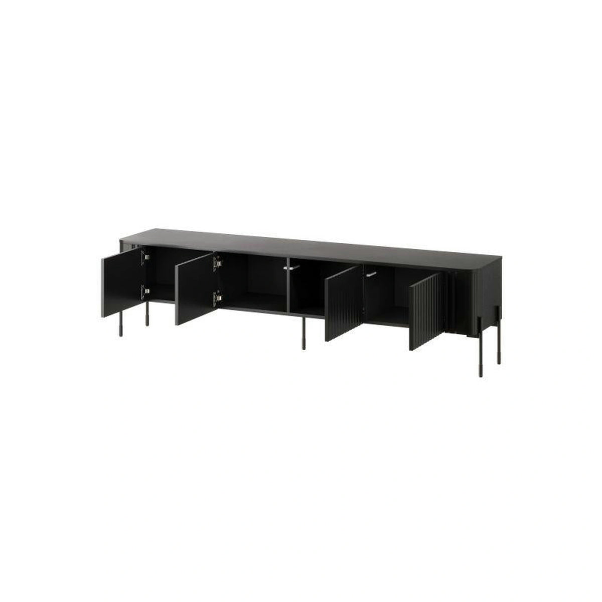 Comoda TV VERA, negru, PAL laminat, 190x40x50 cm