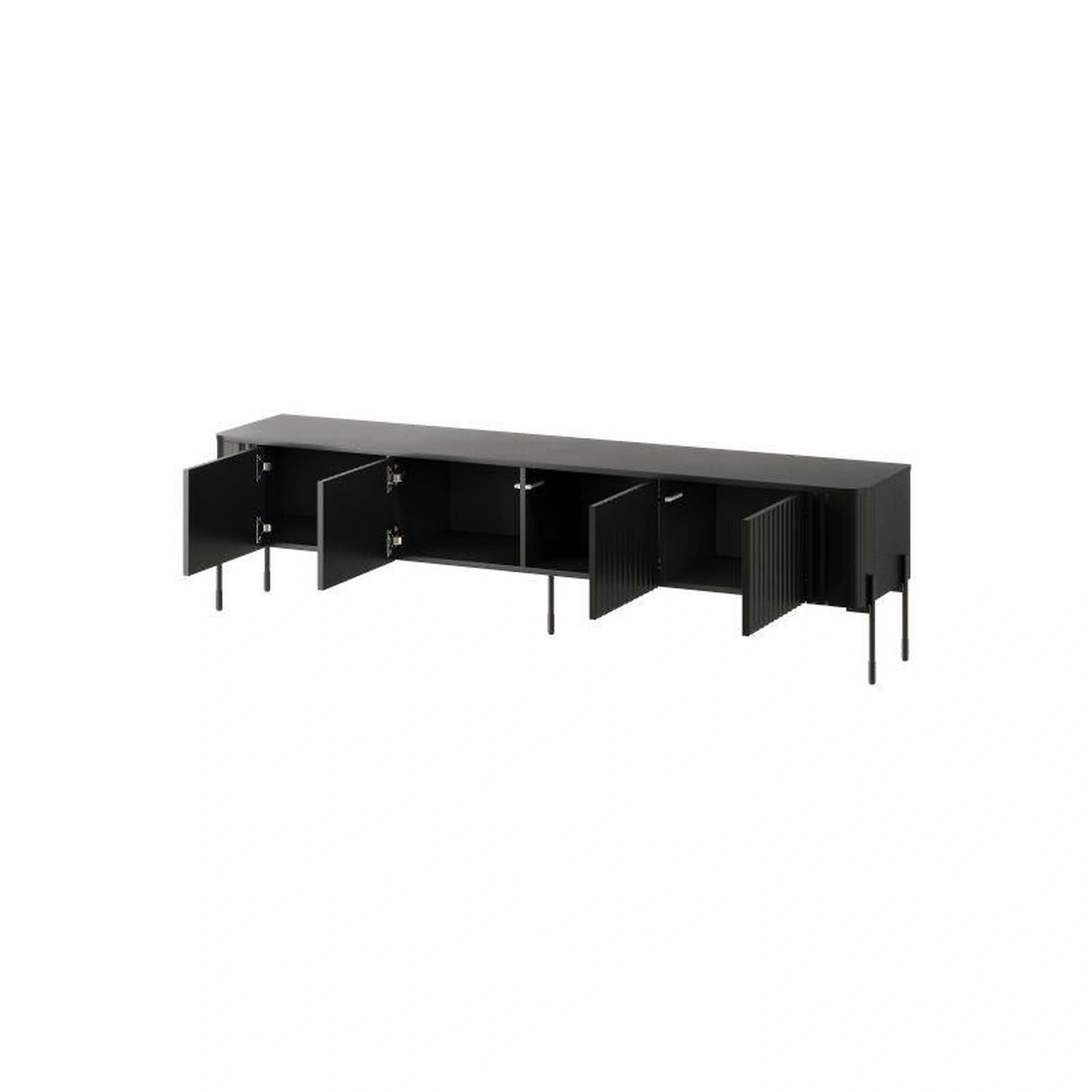 Comoda TV VERA, negru, PAL laminat, 190x40x50 cm
