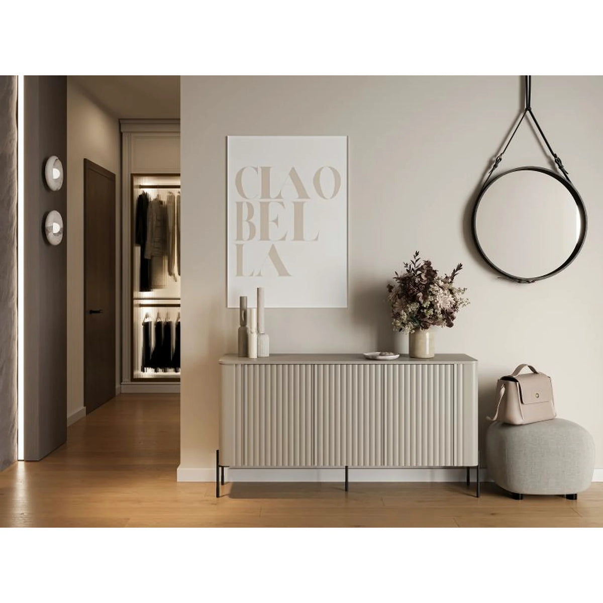 Comoda VERA, casmir, PAL laminat, 150x40x80 cm