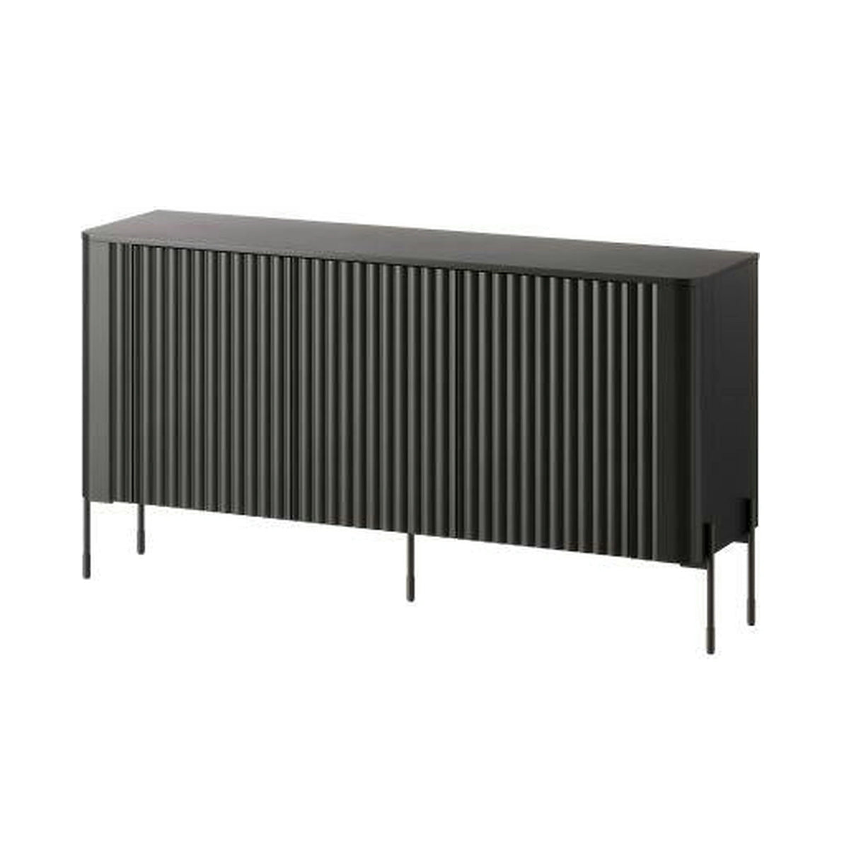 Comoda VERA, negru, PAL laminat, 150x40x80 cm