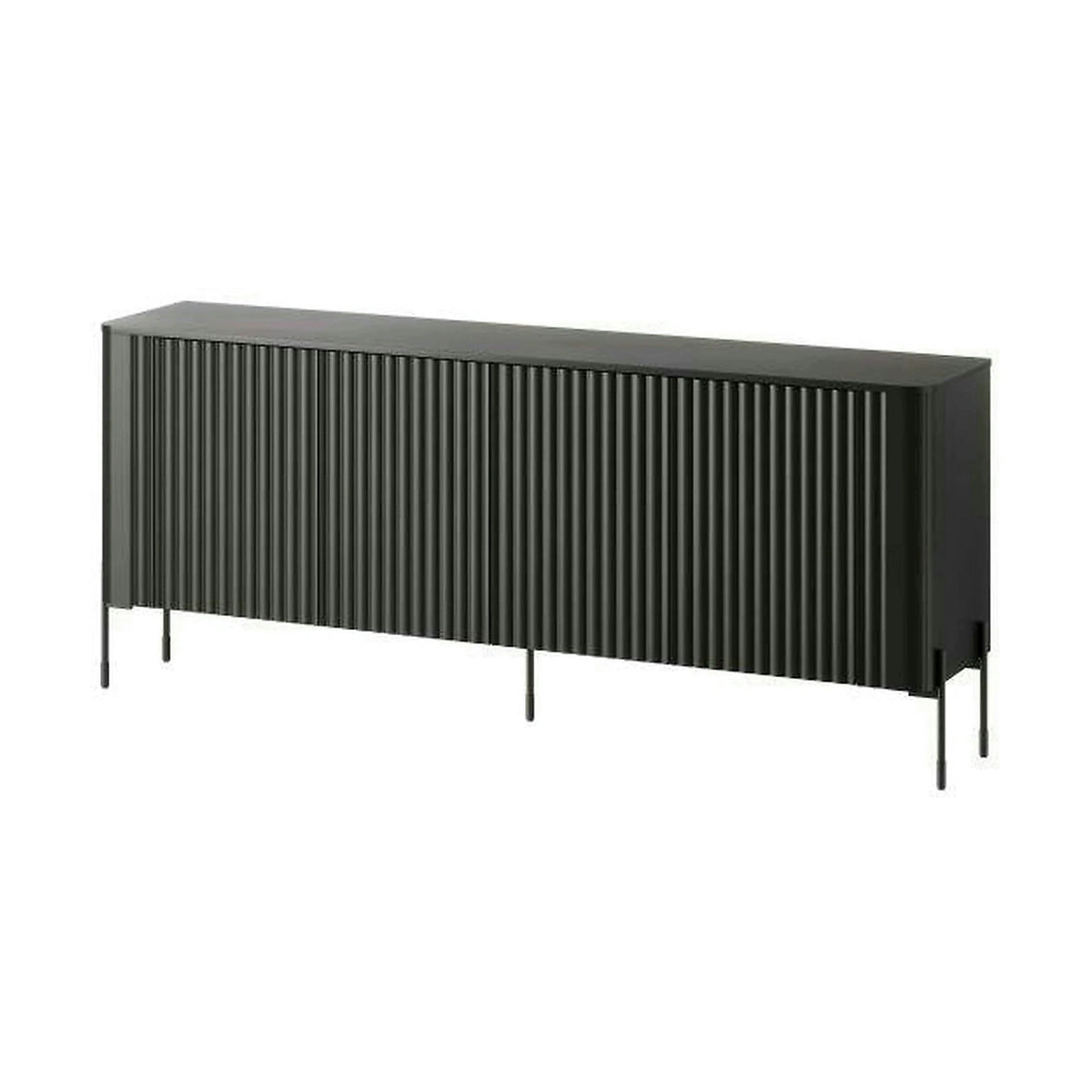 Comoda VERA, negru, PAL laminat, 190x40x80 cm