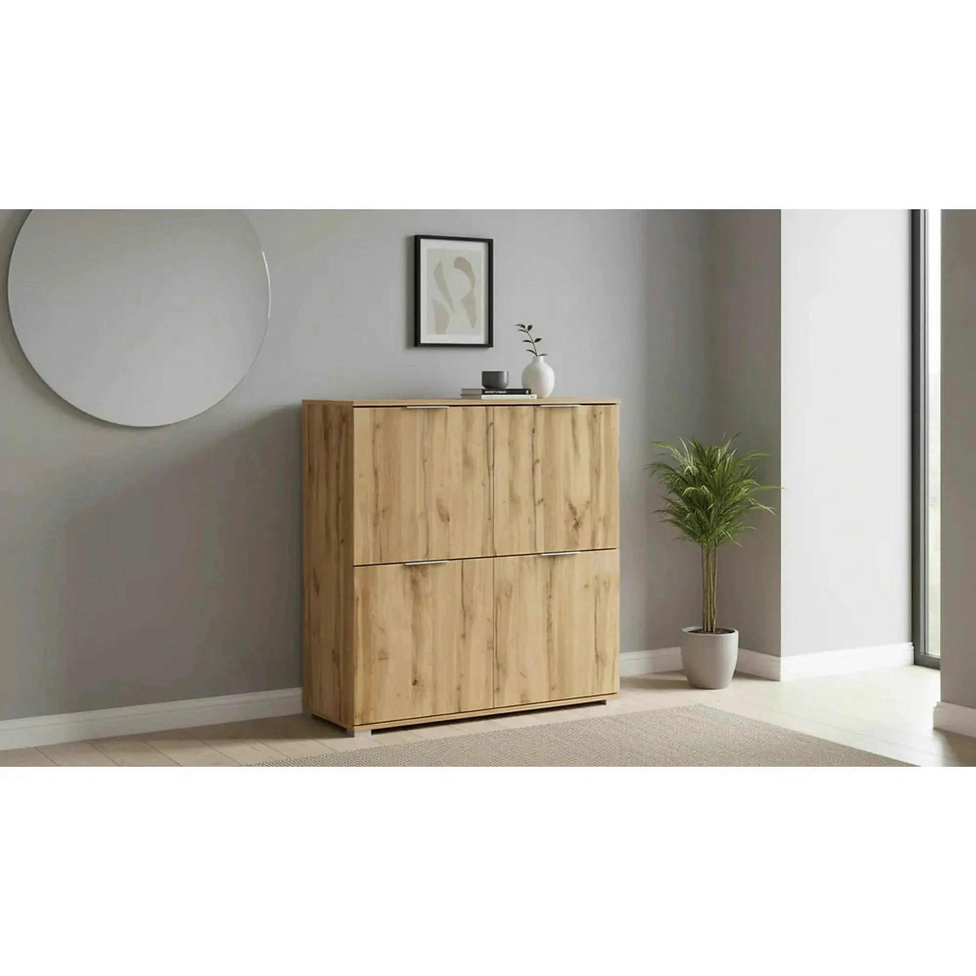 Comoda ZELE, stejar wotan, PAL laminat, 104x41x106 cm