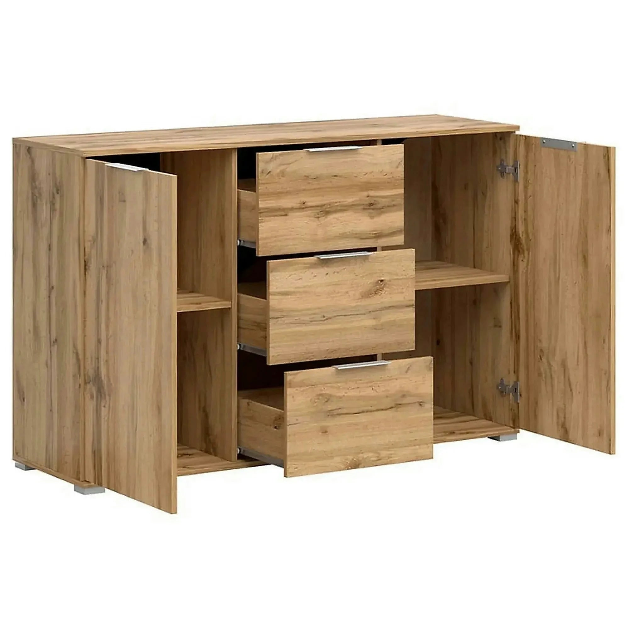 Comoda ZELE, stejar wotan, PAL laminat, 135x41x86 cm