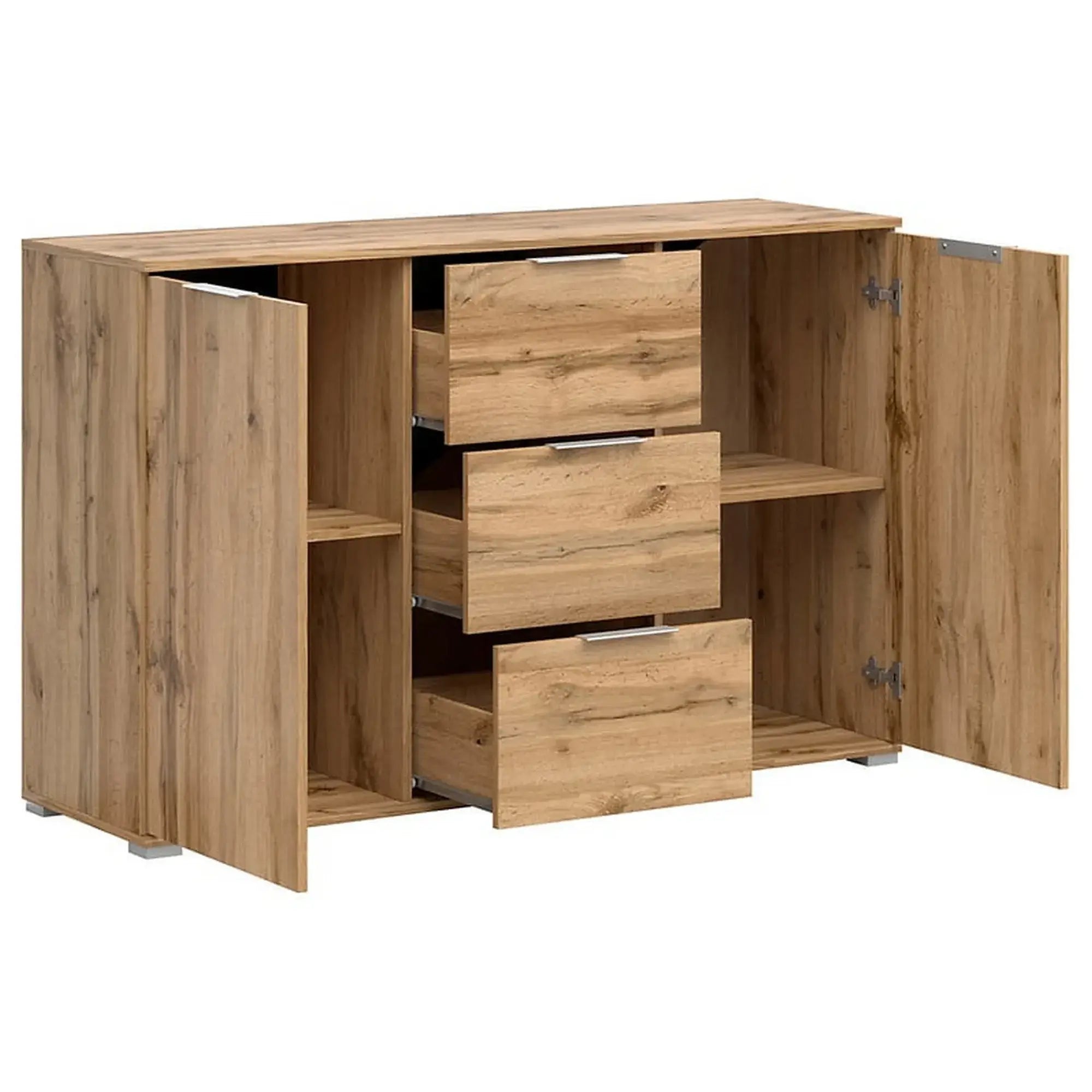 Comoda ZELE, stejar wotan, PAL laminat, 135x41x86 cm