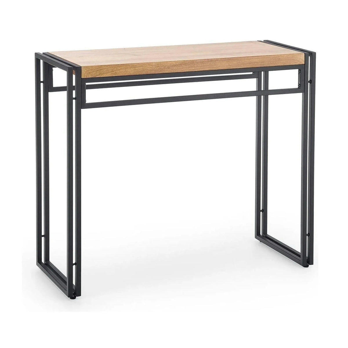 Consola BOLIVAR KN1, stejar auriu/negru, 90x35x76 cm