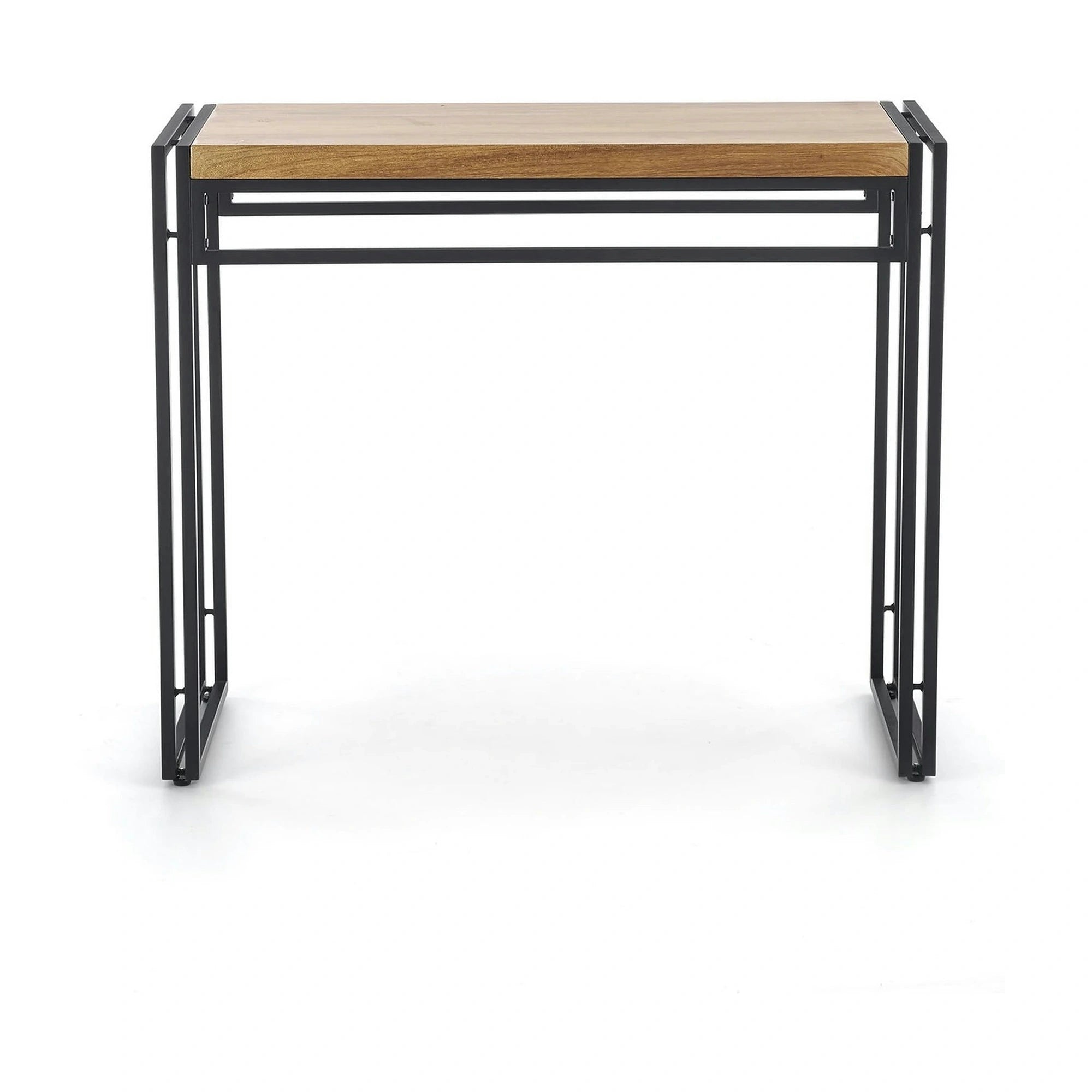 Consola BOLIVAR KN1, stejar auriu/negru, 90x35x76 cm