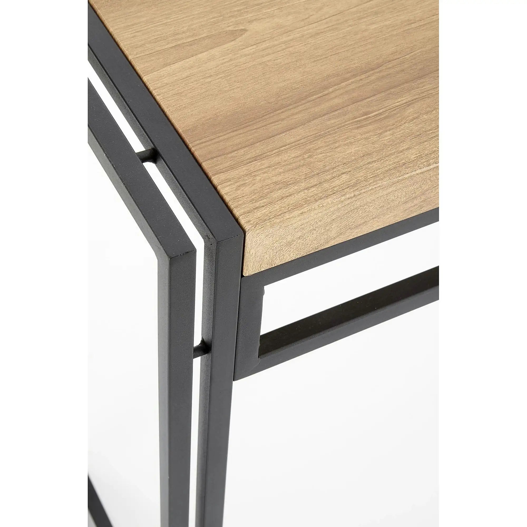 Consola BOLIVAR KN1, stejar auriu/negru, 90x35x76 cm