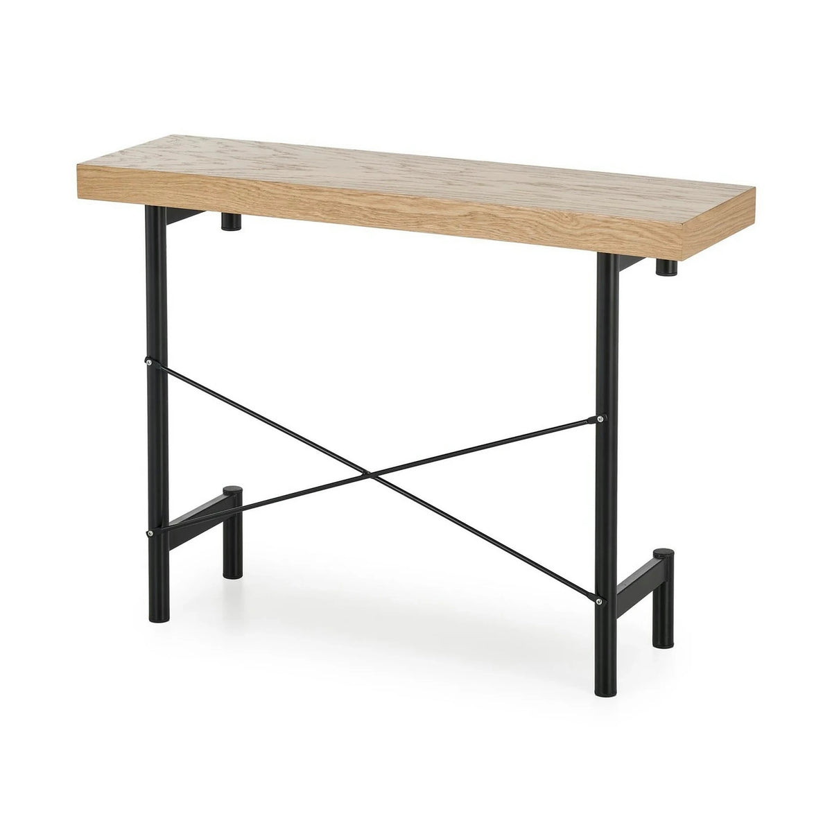 Consola INFERNO, stejar/negru, 106x30x77 cm