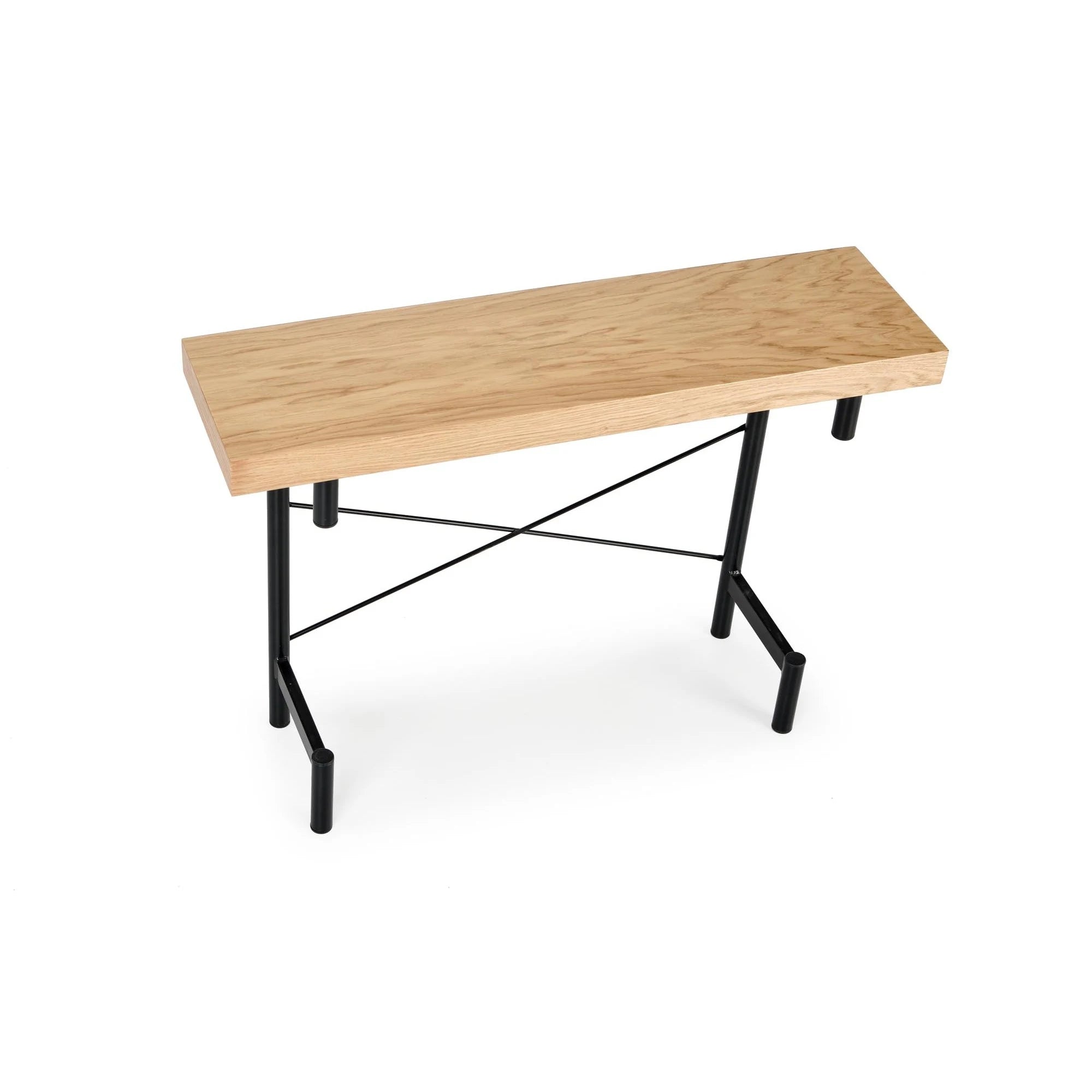 Consola INFERNO, stejar/negru, 106x30x77 cm