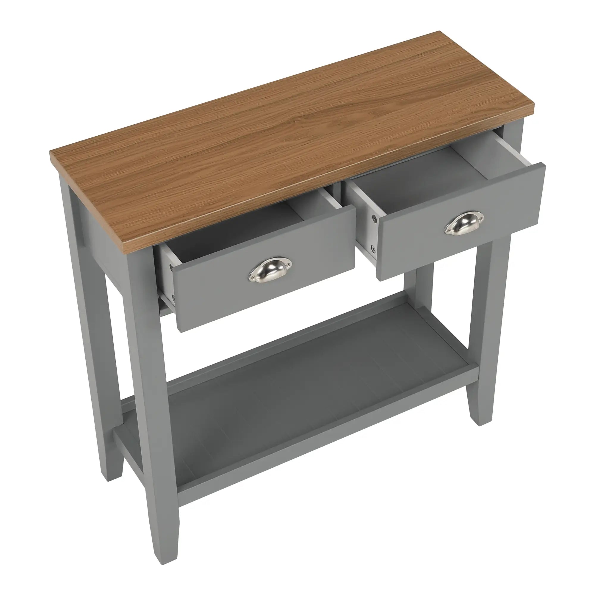 Consola JEREVAN, nuc/gri deschis, 80x30x80 cm