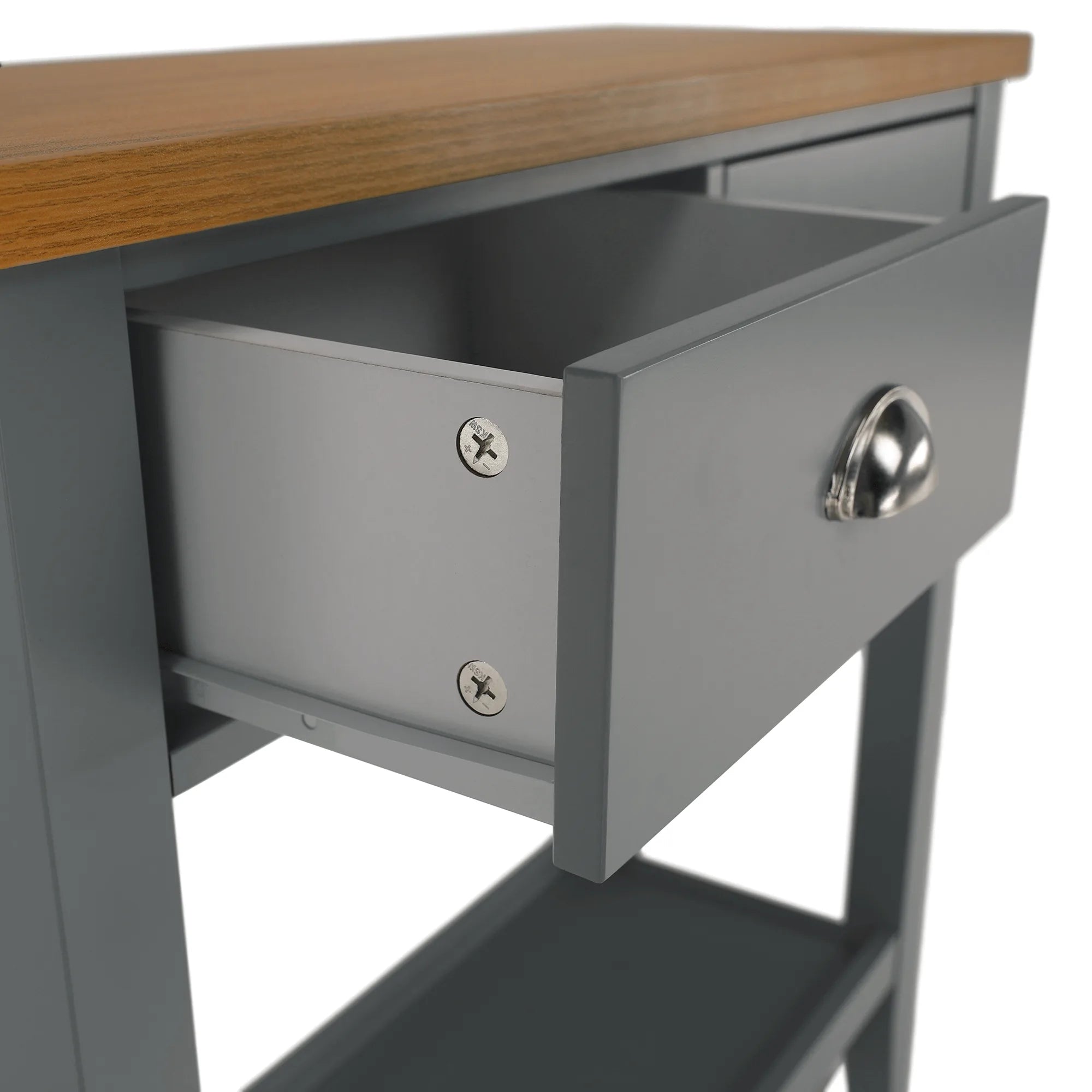 Consola JEREVAN, nuc/gri deschis, 80x30x80 cm