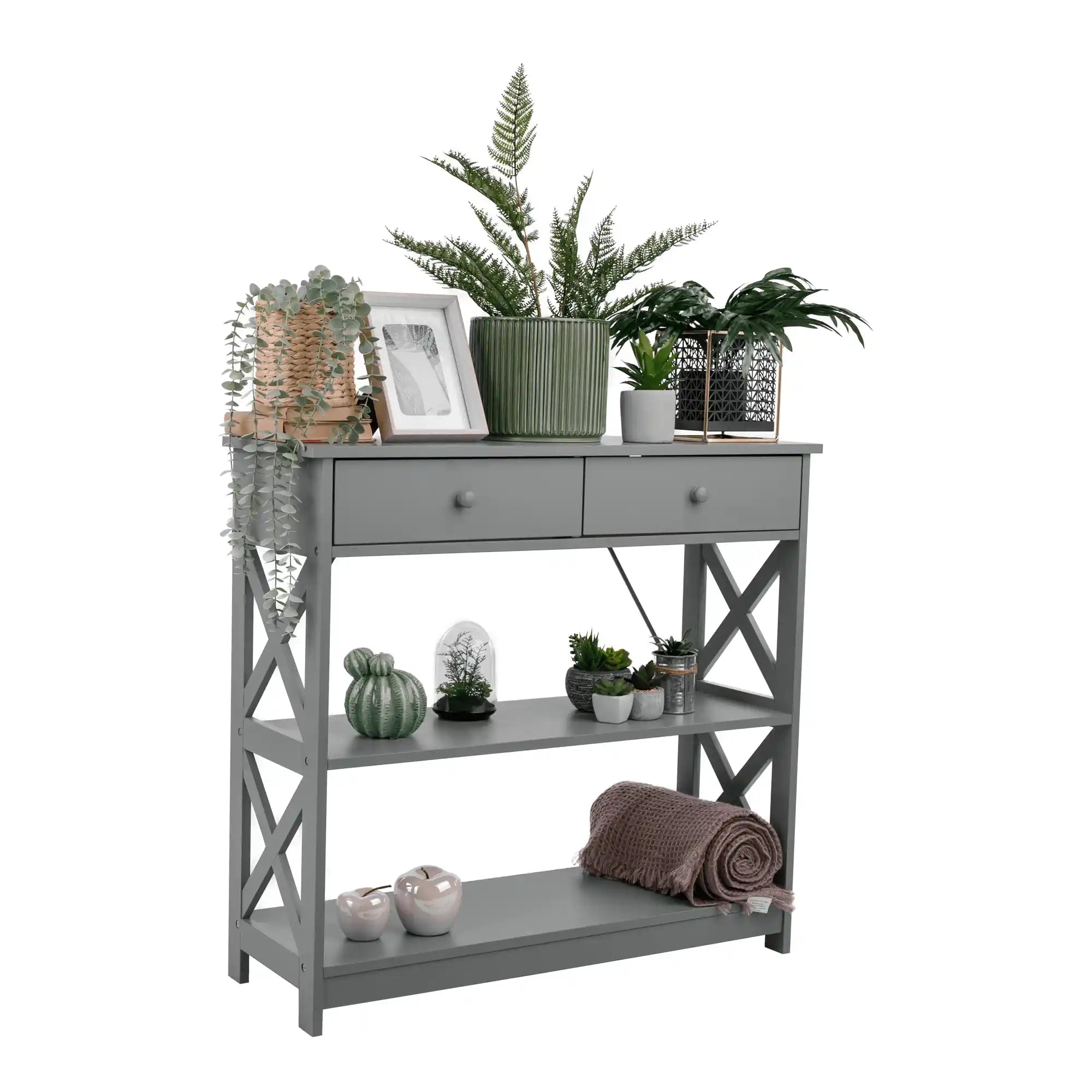 Consola LOMIR, gri, 87x30x80 cm