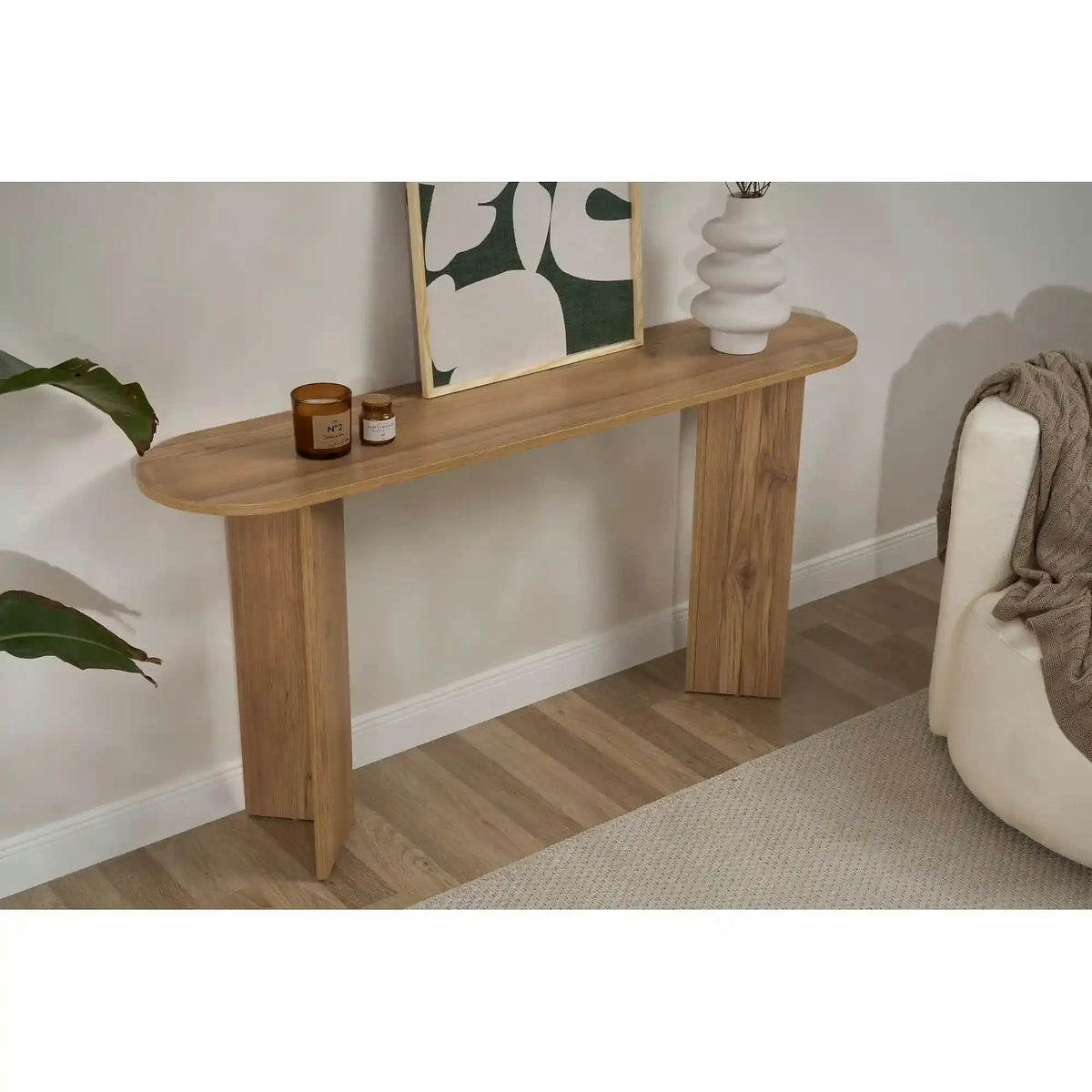 Consola SIRA, stejar, PAL, 150x35x75 cm