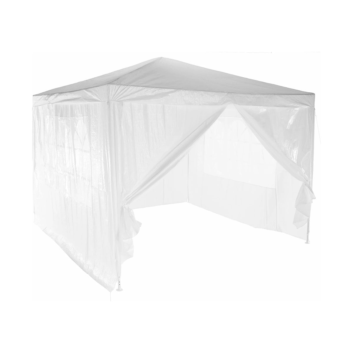 Cort gradina TEKNO TYP 1, alb, polietilena/otel, 300x300x245 cm