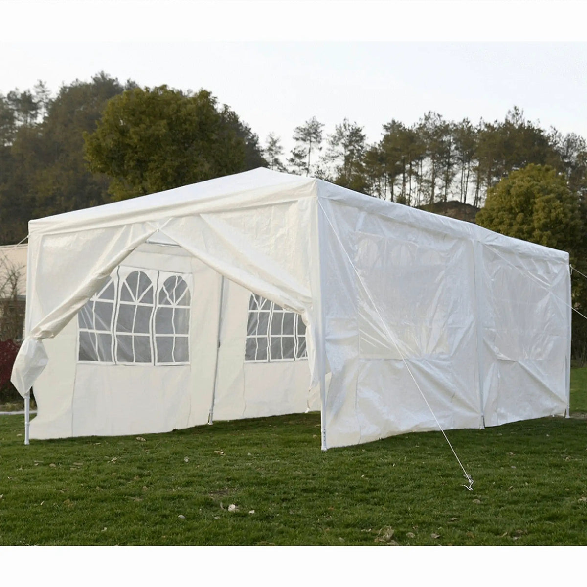 Cort gradina TENKO TYP 2, alb, polietilena/otel, 300x600x245 cm