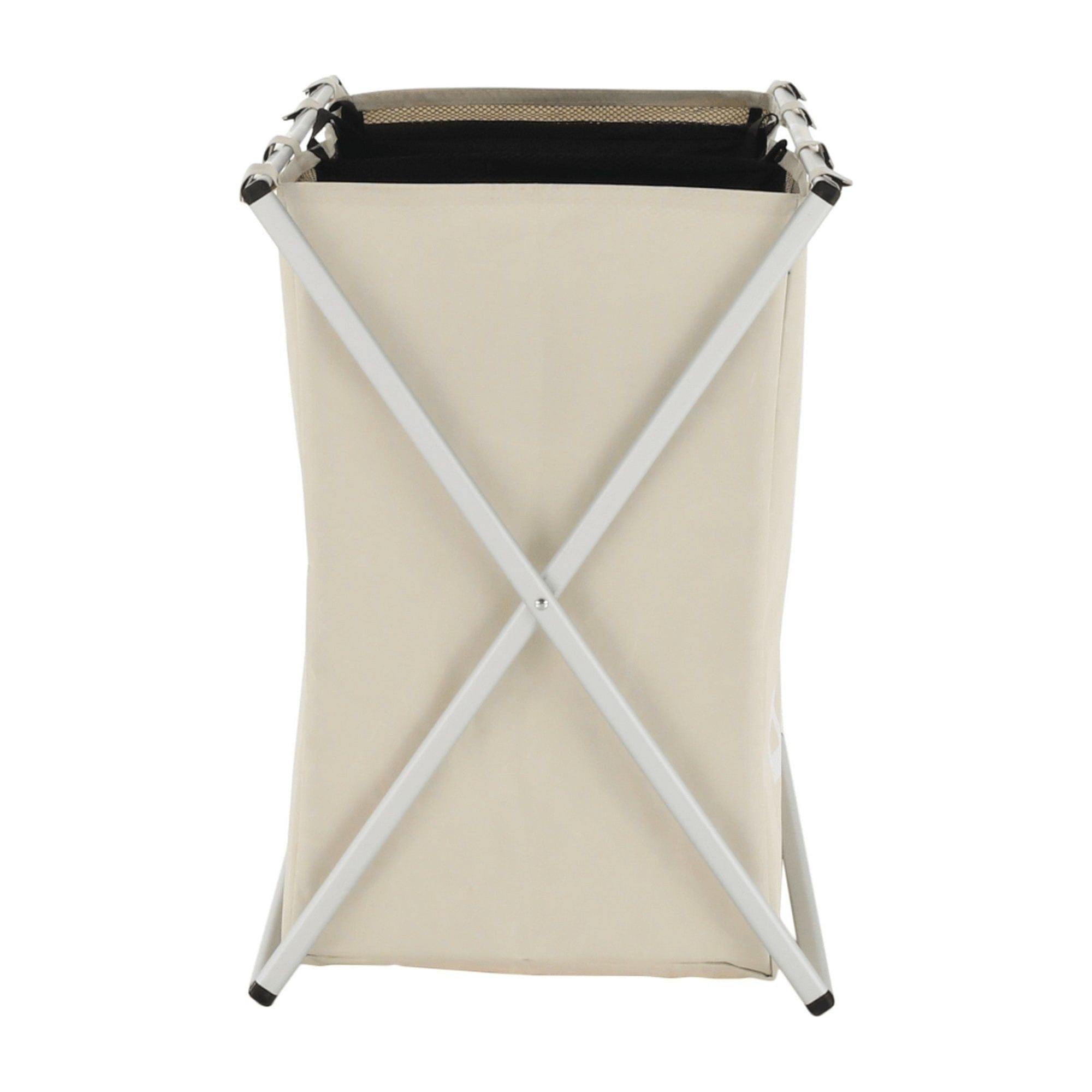 Cos de rufe LAUNDRY NEW TYP 3, bej, panza/metal, 62x35x60 cm