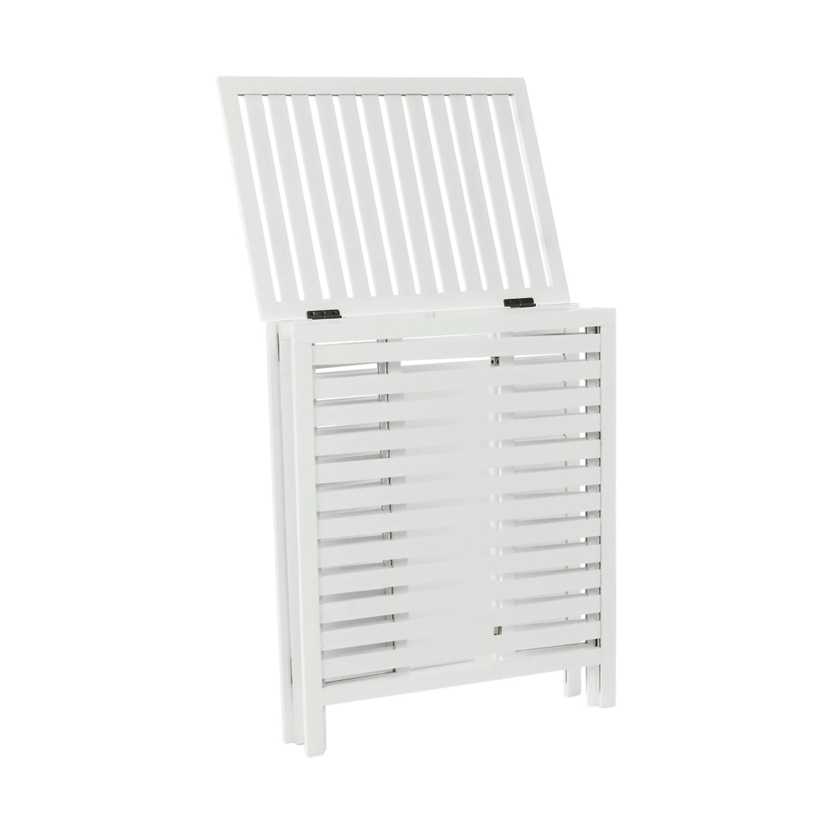 Cos de rufe MENORK, alb, bambus/material textil, 50x35x60 cm