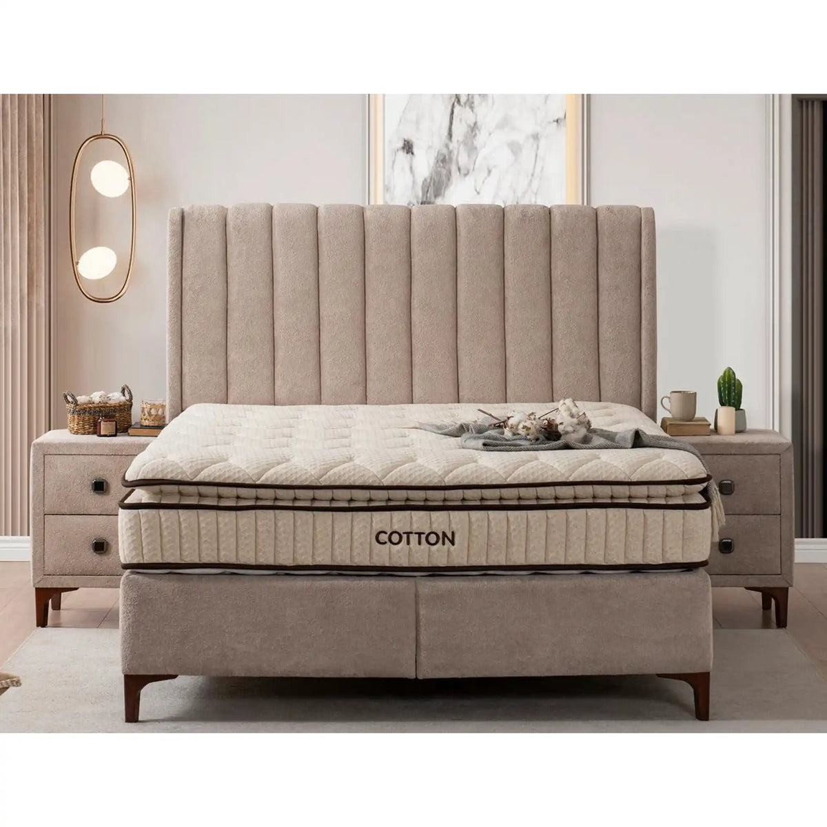 Saltea COTTON, bej, 160x200 cm