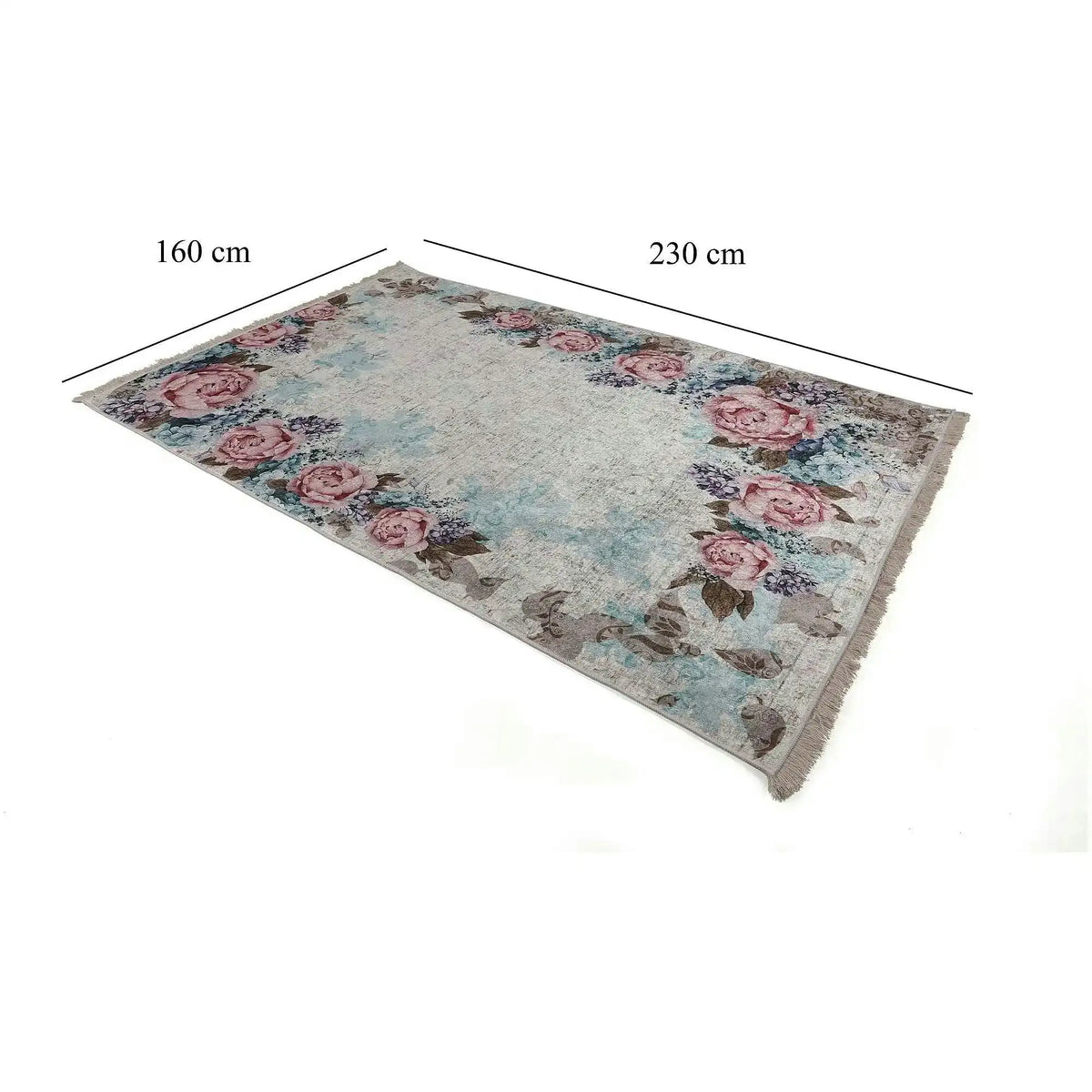 Covor, 120x180 cm, forma dreptunghiulara, poliester, multicolor, ASR CRPT-149