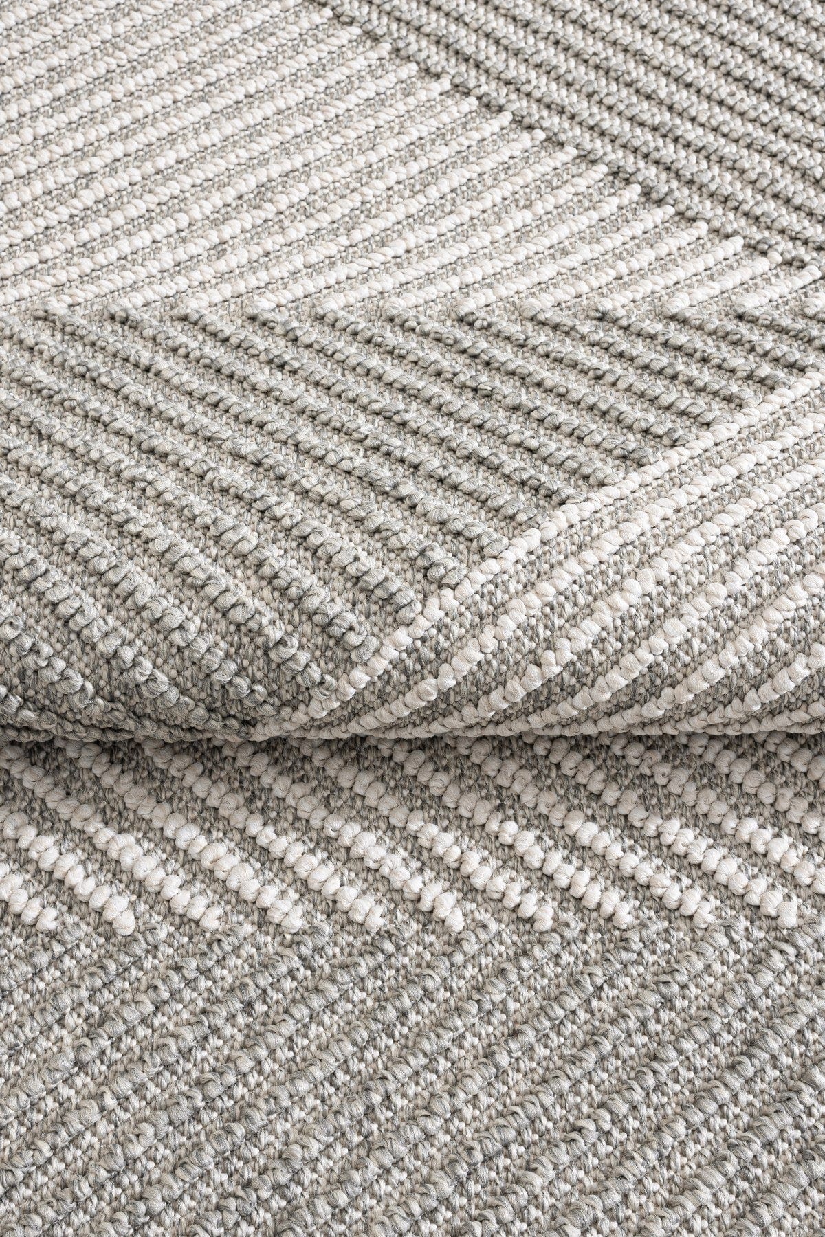 Covor 19270A, 80x150 cm, forma dreptunghiulara, polipropilena, gri/crem