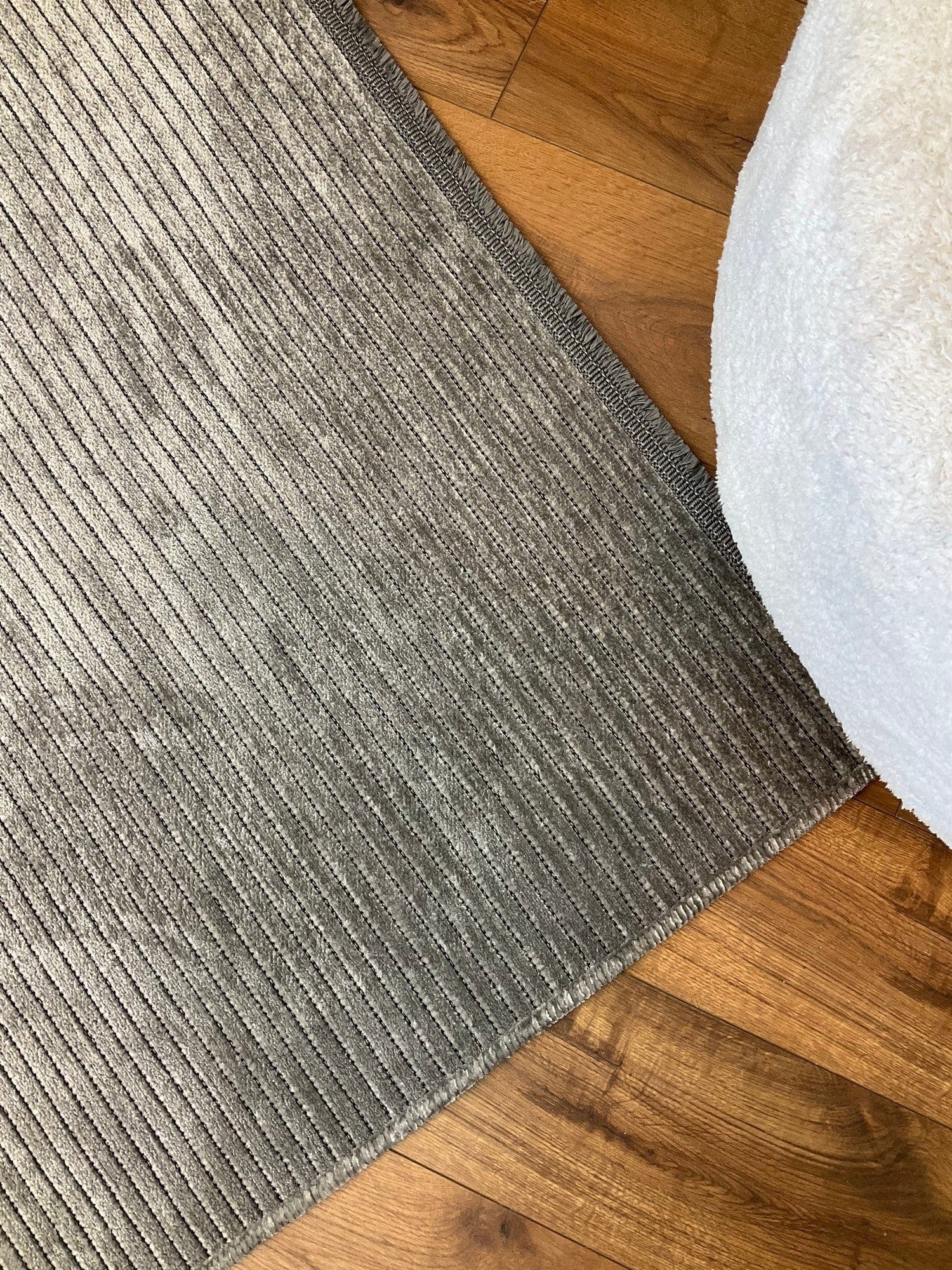 Covor 514SRZ2065, 80x150 cm, forma dreptunghiulara, material tesut, gri