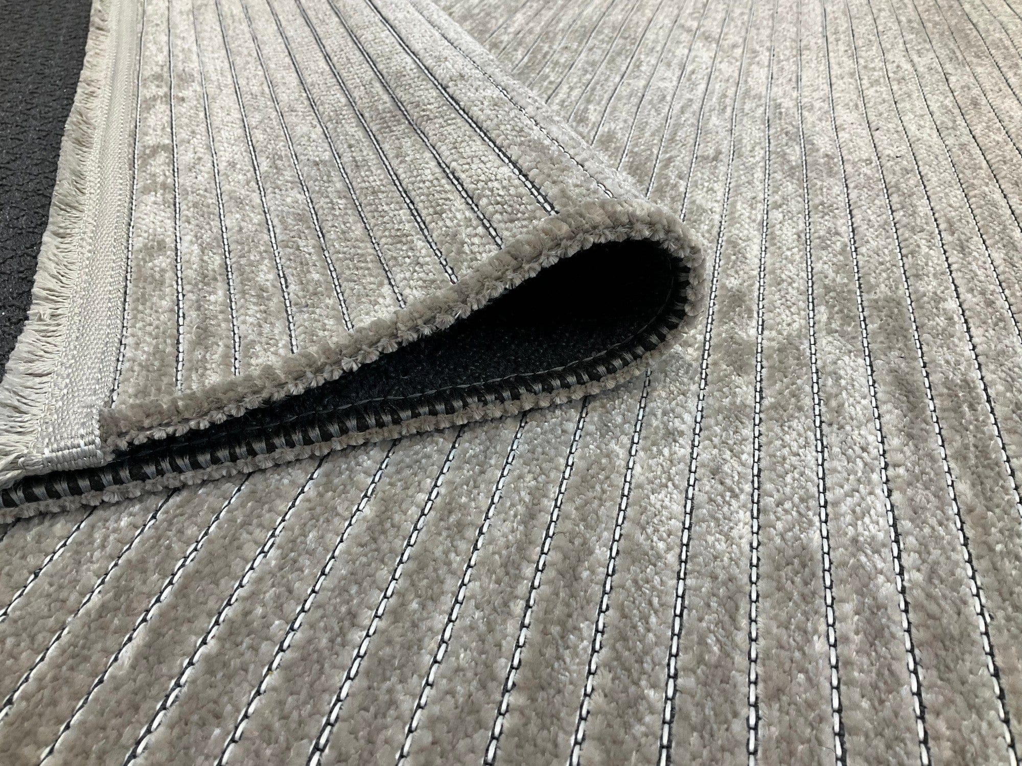 Covor 514SRZ2071, 80x150 cm, forma dreptunghiulara, material tesut, bej