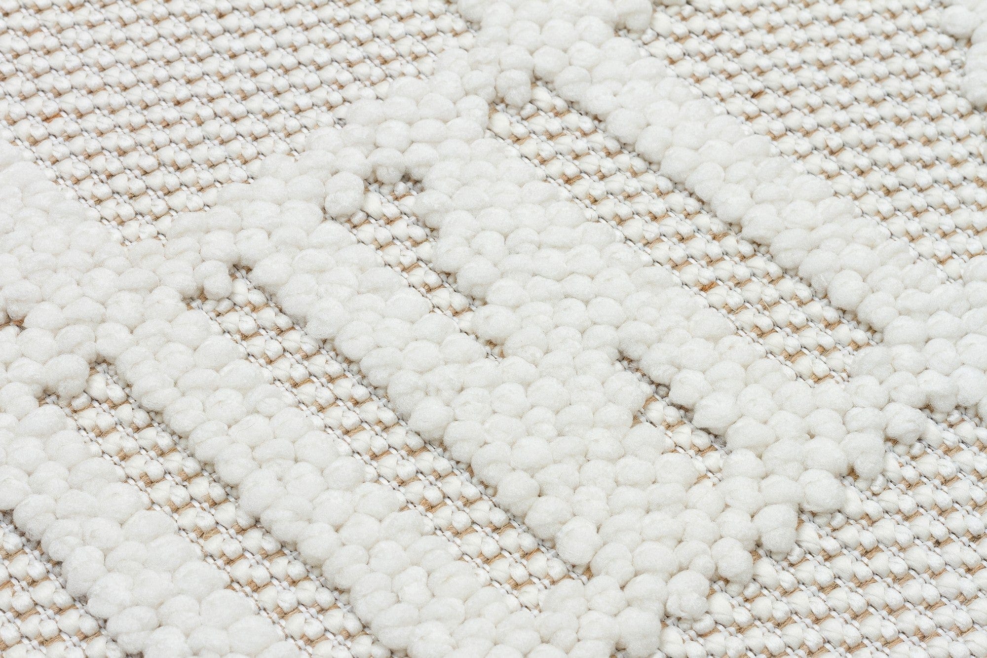 Covor 514SRZ2095, 80x150 cm, forma dreptunghiulara, material tesut, crem