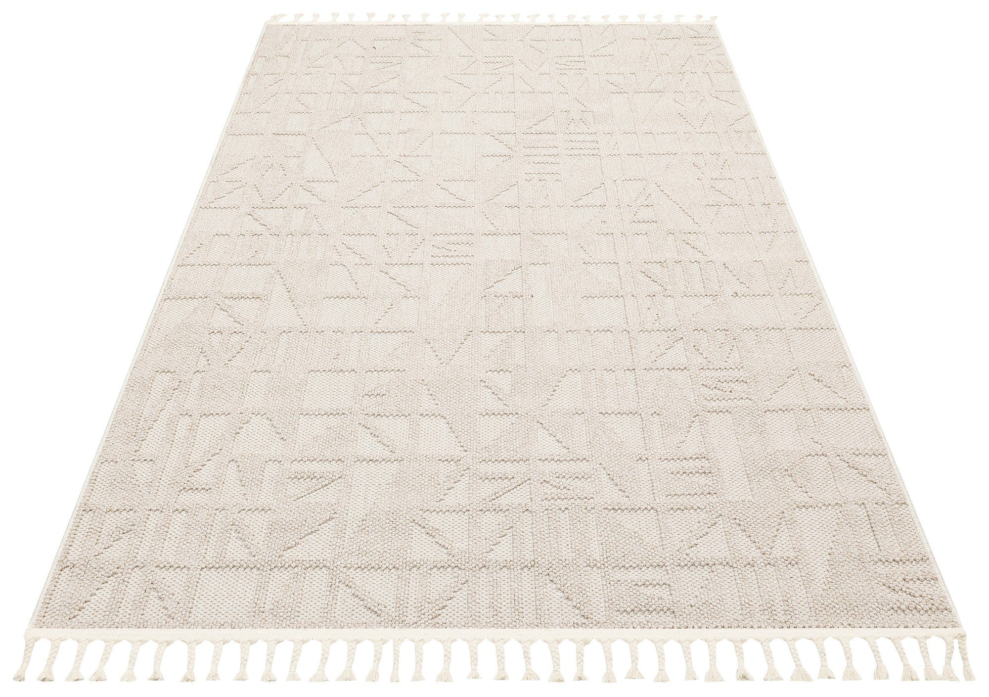 Covor 514SRZ2107, 80x150 cm, forma dreptunghiulara, material tesut, bej