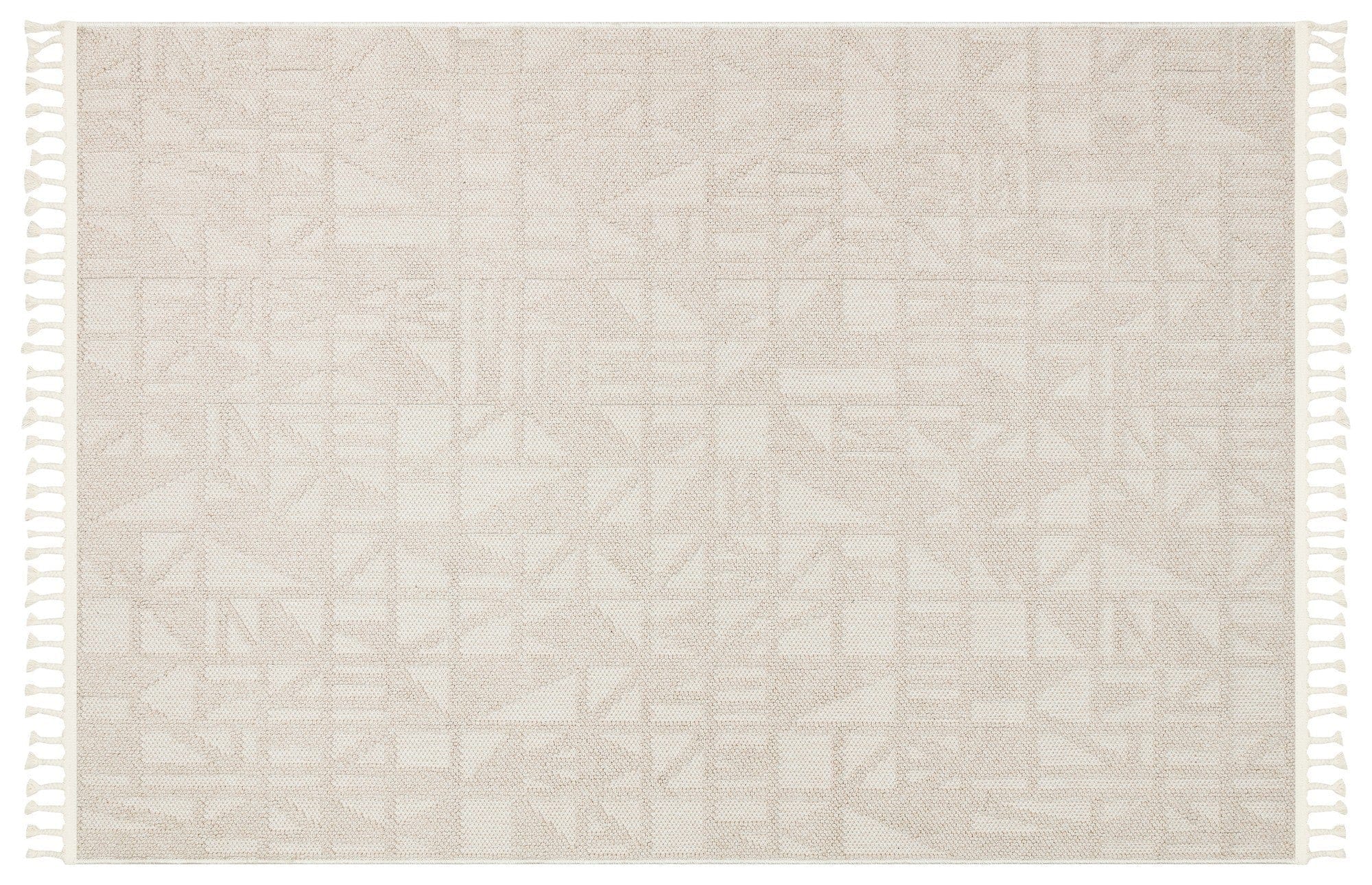 Covor 514SRZ2107, 80x150 cm, forma dreptunghiulara, material tesut, bej