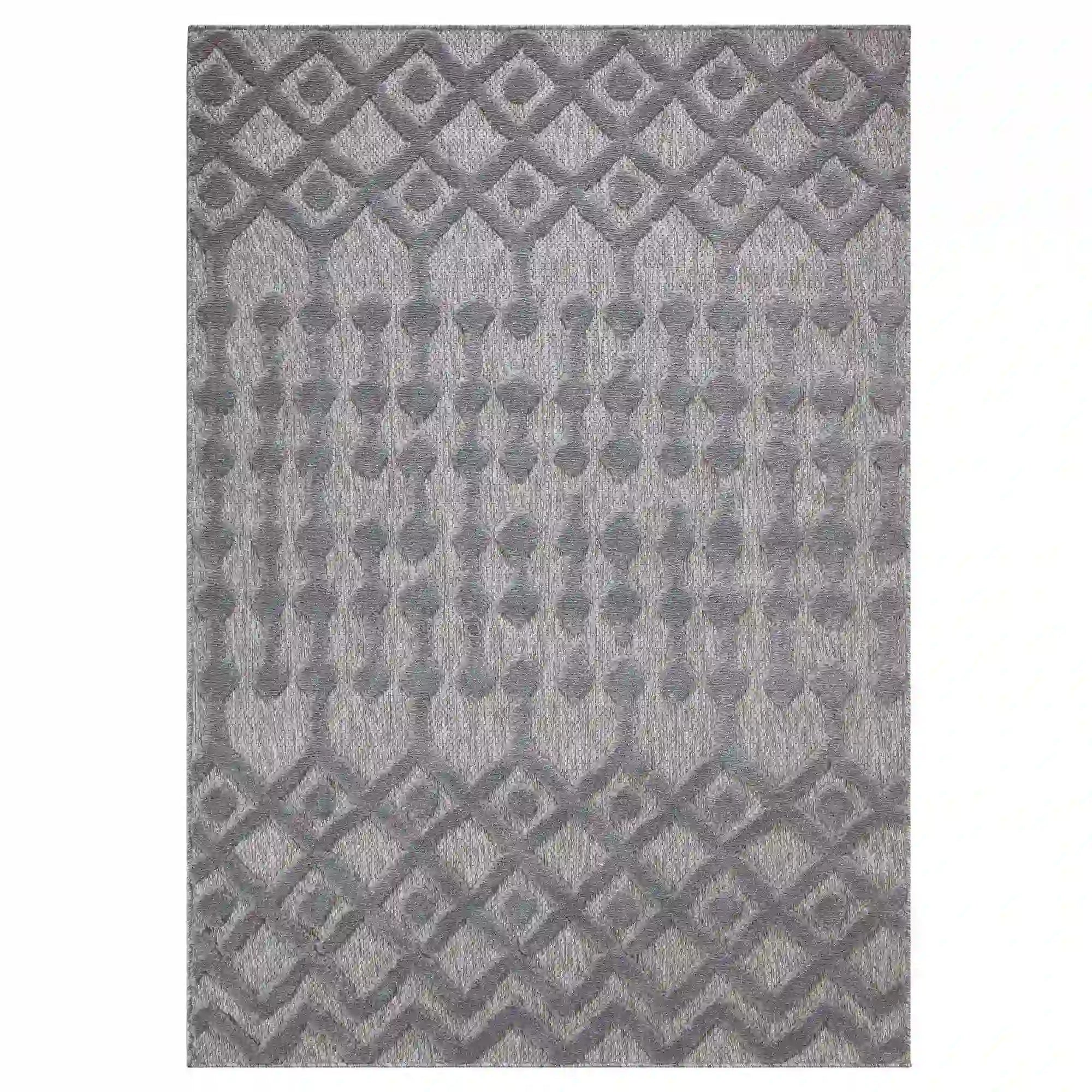 Covor 58388A, 80x150 cm, forma dreptunghiulara, polipropilena, gri