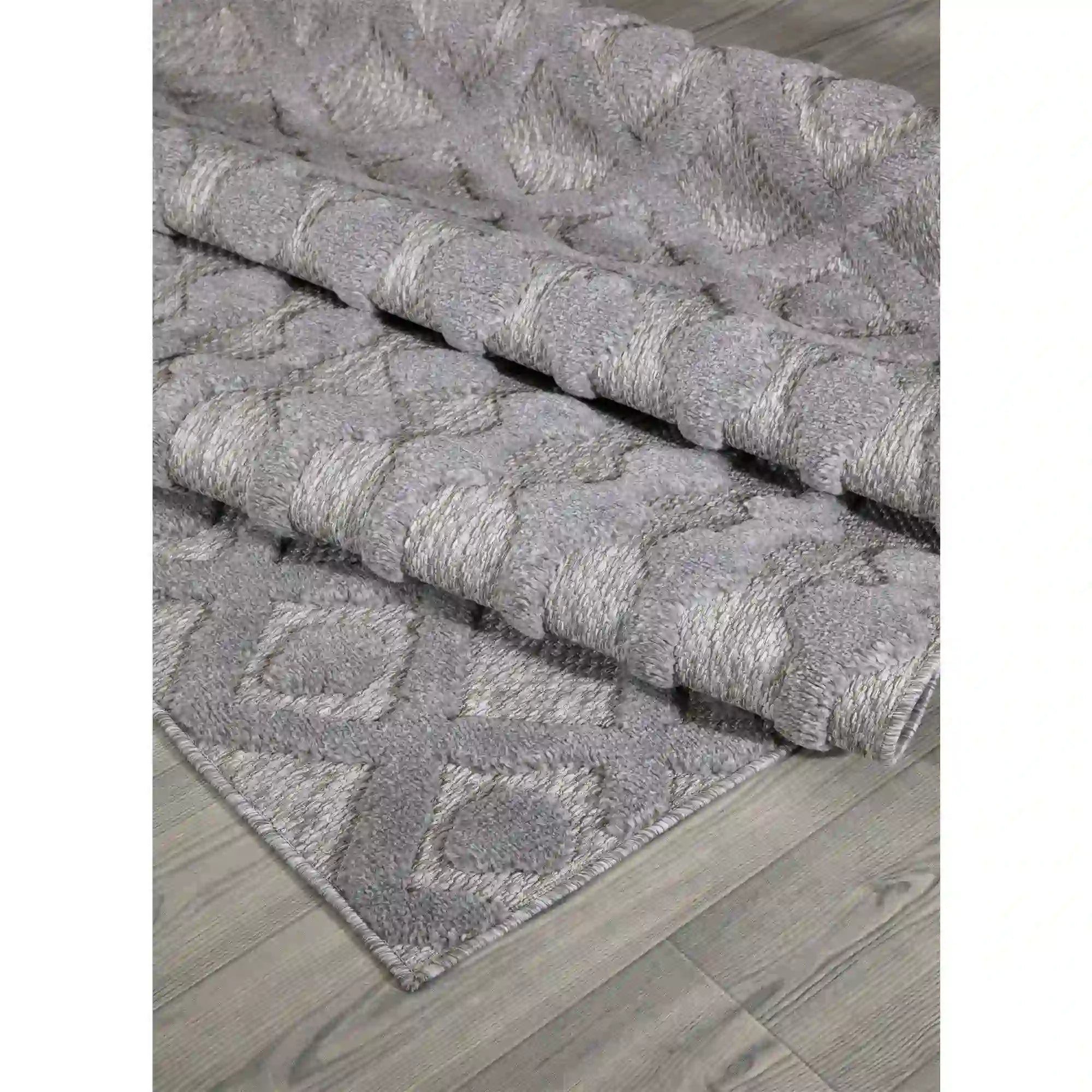 Covor 58388A, 80x150 cm, forma dreptunghiulara, polipropilena, gri