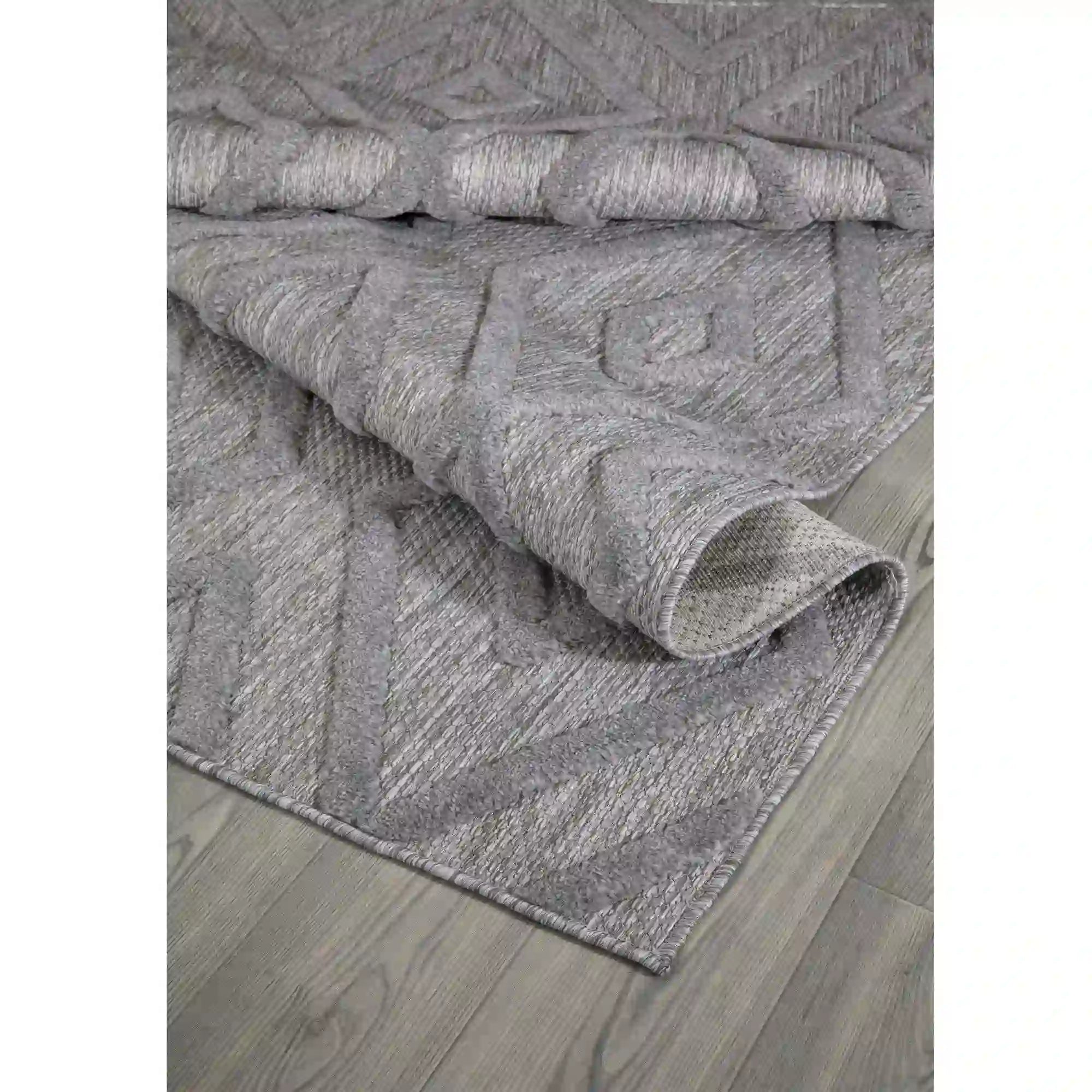 Covor 58594A, 80x150 cm, forma dreptunghiulara, polipropilena, gri