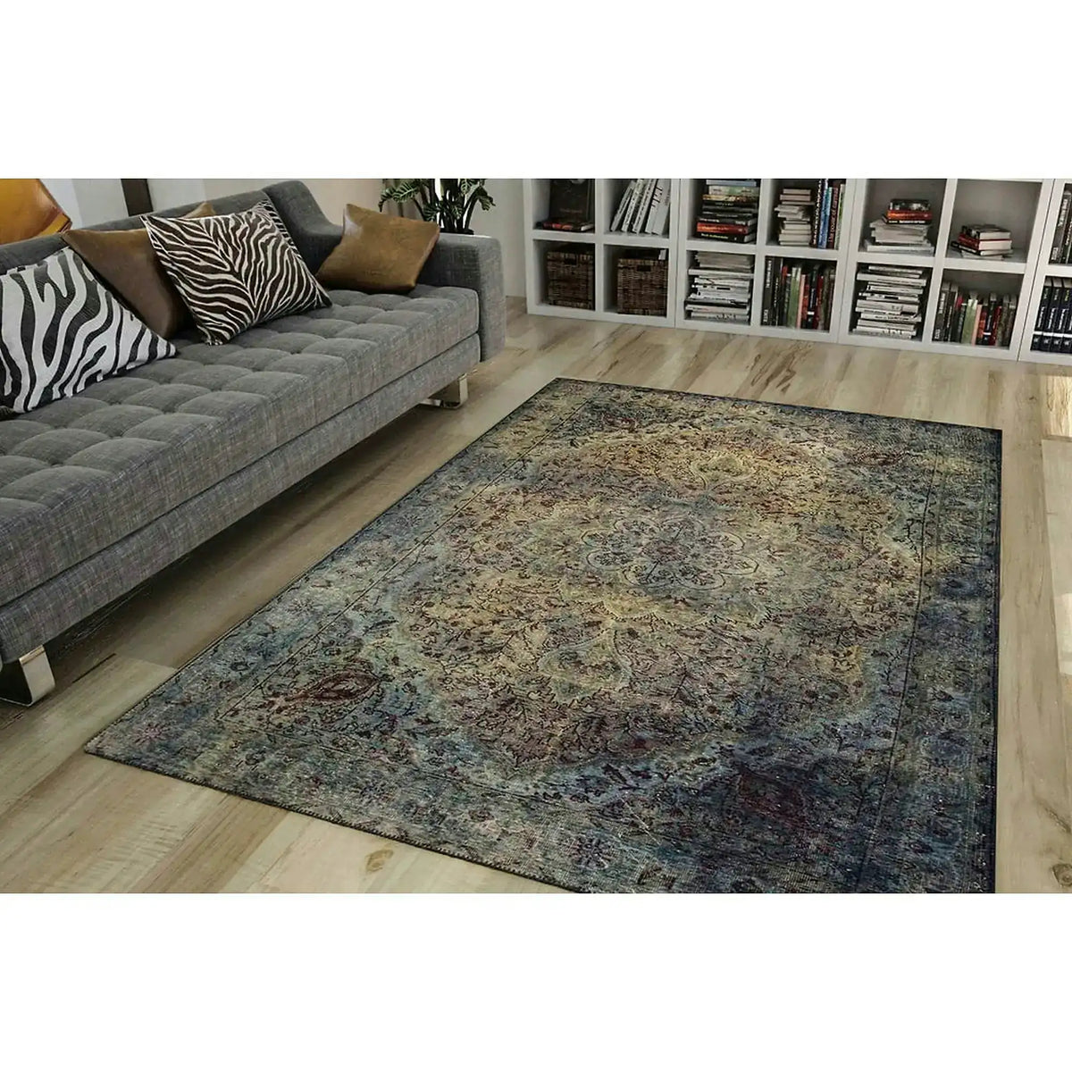 Covor BLUES CHENILLE, 75x150 cm, forma dreptunghiulara, poliester, multicolor, AL 23