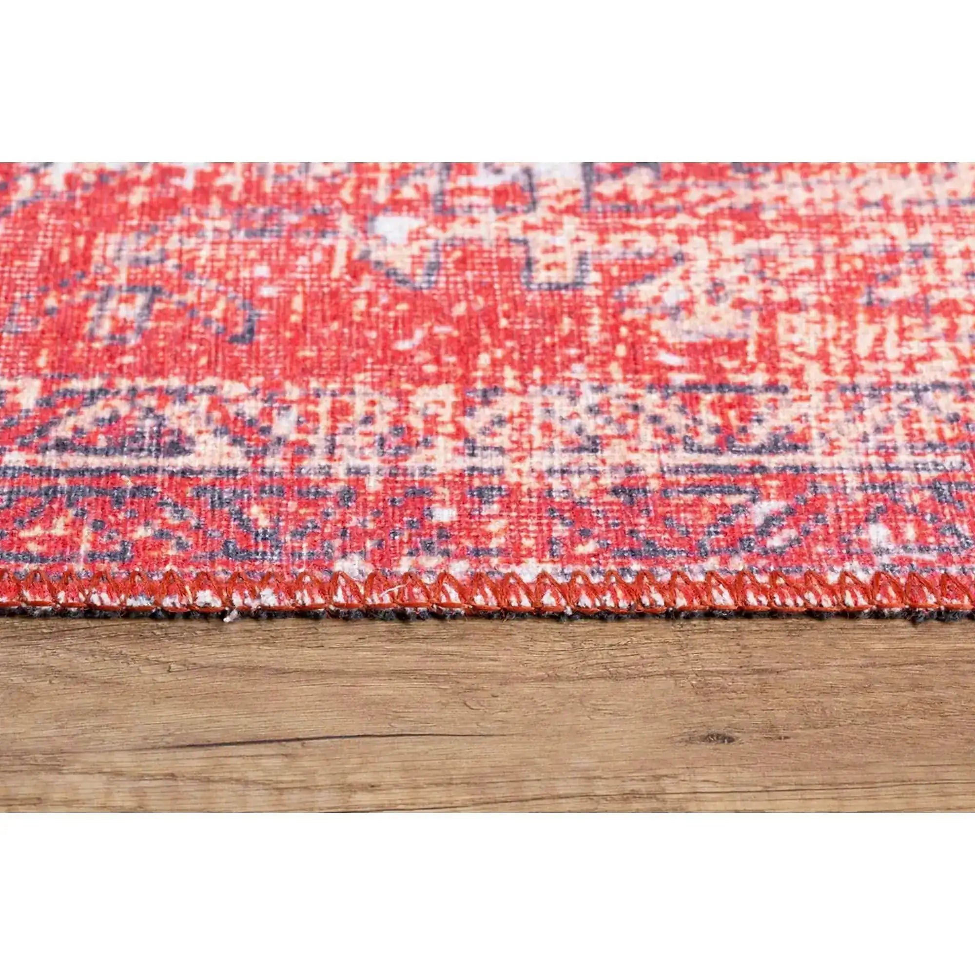 Covor BLUES CHENILLE, 75x150 cm, forma dreptunghiulara, poliester, rosu, AL 269