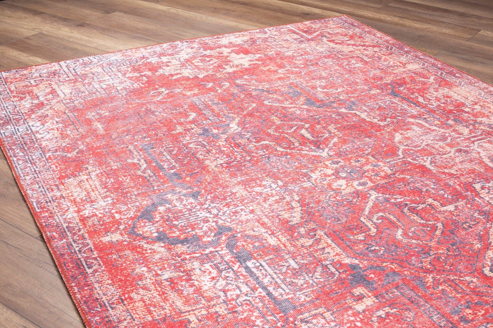 Covor BLUES CHENILLE, 75x150 cm, forma dreptunghiulara, poliester, rosu, AL 269