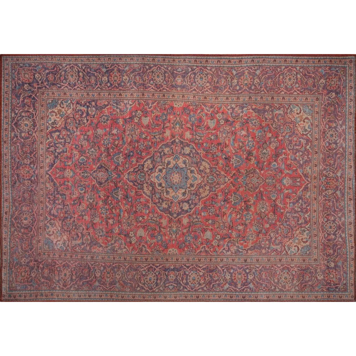 Covor BLUES CHENILLE, 75x150 cm, forma dreptunghiulara, poliester, rosu, AL 53