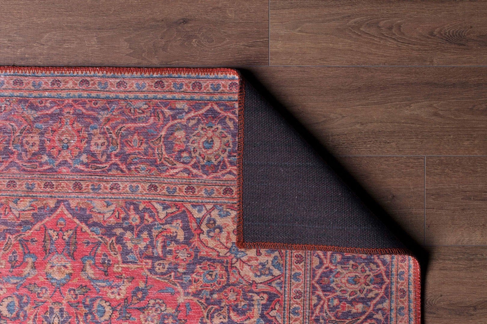 Covor BLUES CHENILLE, 75x150 cm, forma dreptunghiulara, poliester, rosu, AL 53