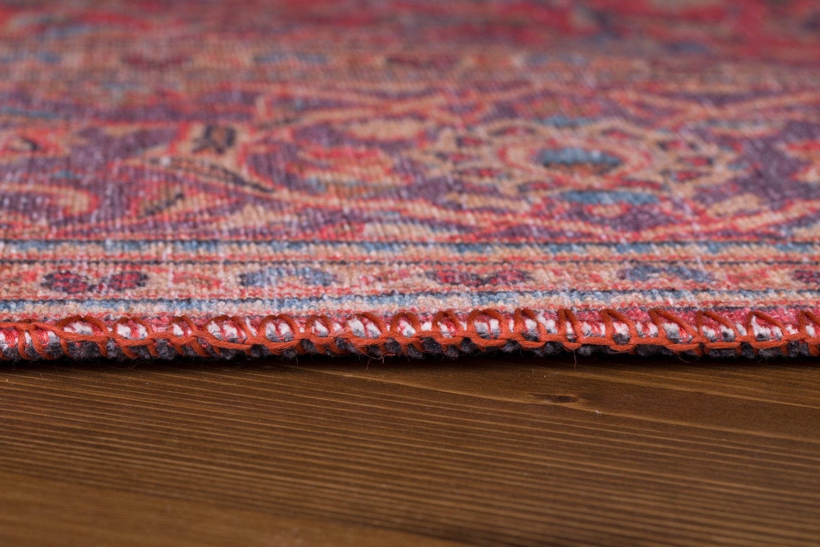 Covor BLUES CHENILLE, 75x150 cm, forma dreptunghiulara, poliester, rosu, AL 53