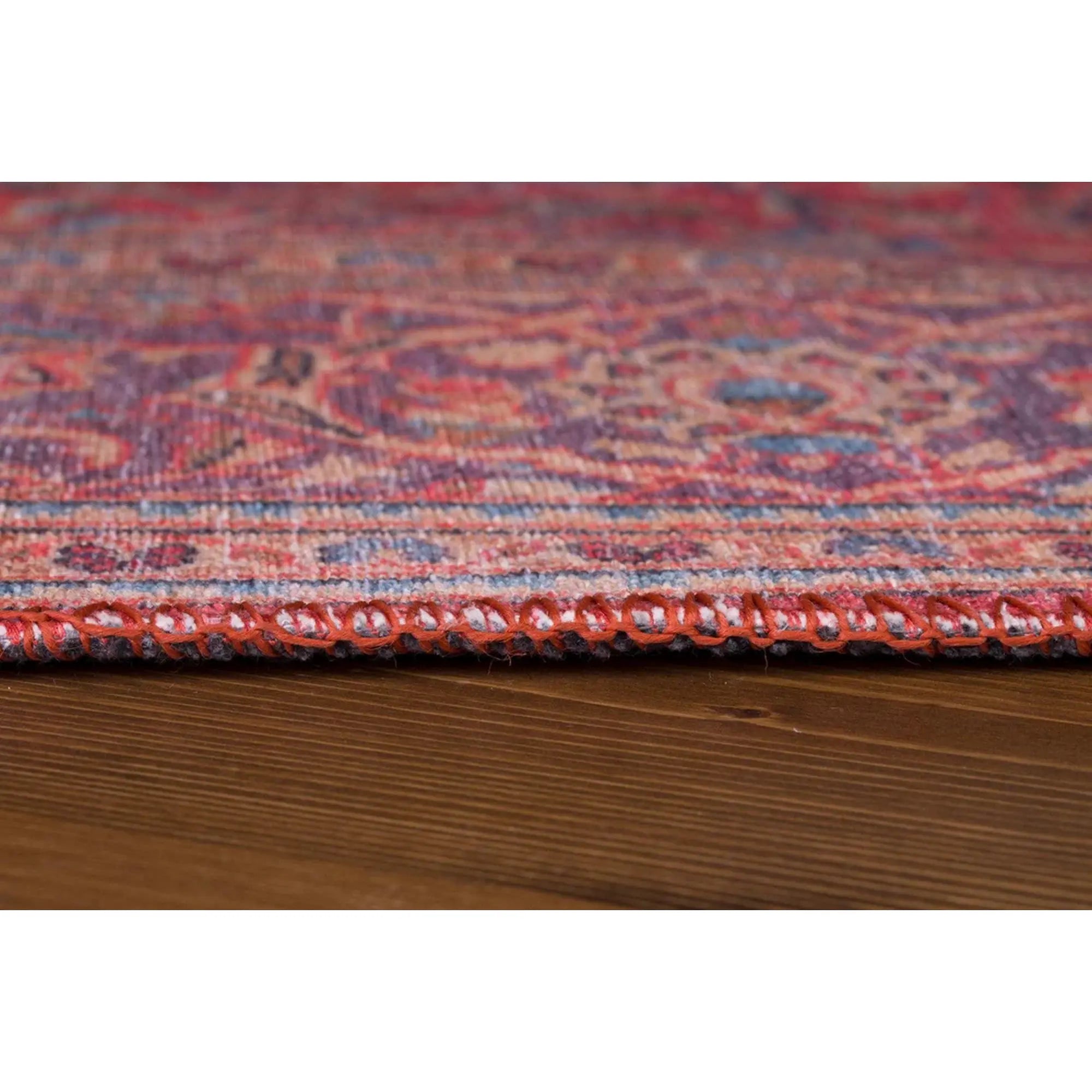 Covor BLUES CHENILLE, 75x150 cm, forma dreptunghiulara, poliester, rosu, AL 53