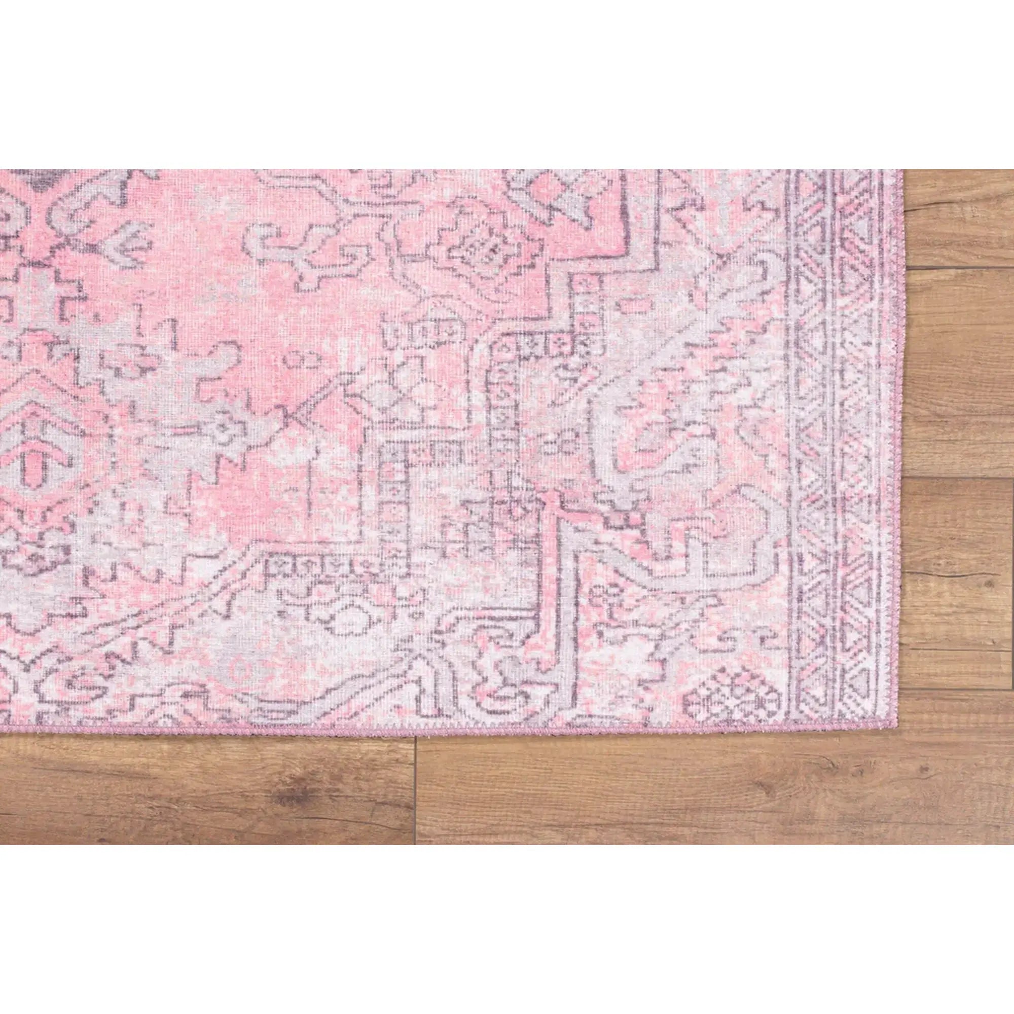 Covor BLUES CHENILLE, 75x150 cm, forma dreptunghiulara, poliester, roz, AL 271